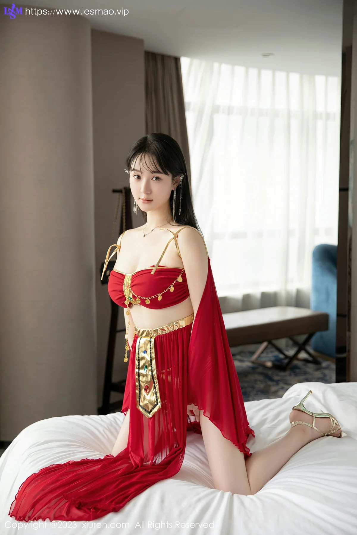 XiuRen 秀人 No.7103 柚琪Rich 红色西域舞服性感写真 - 28