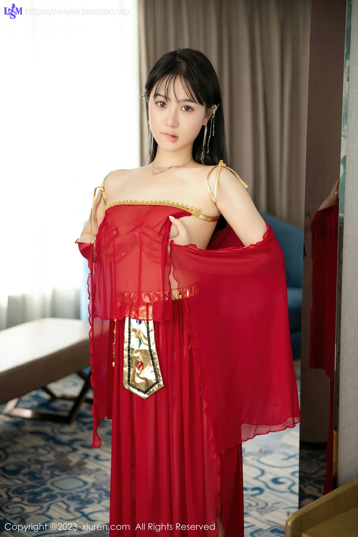 XiuRen 秀人 No.7103 柚琪Rich 红色西域舞服性感写真 - 42