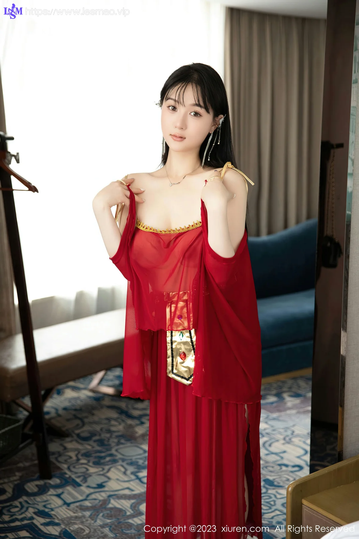 XiuRen 秀人 No.7103 柚琪Rich 红色西域舞服性感写真 - 43
