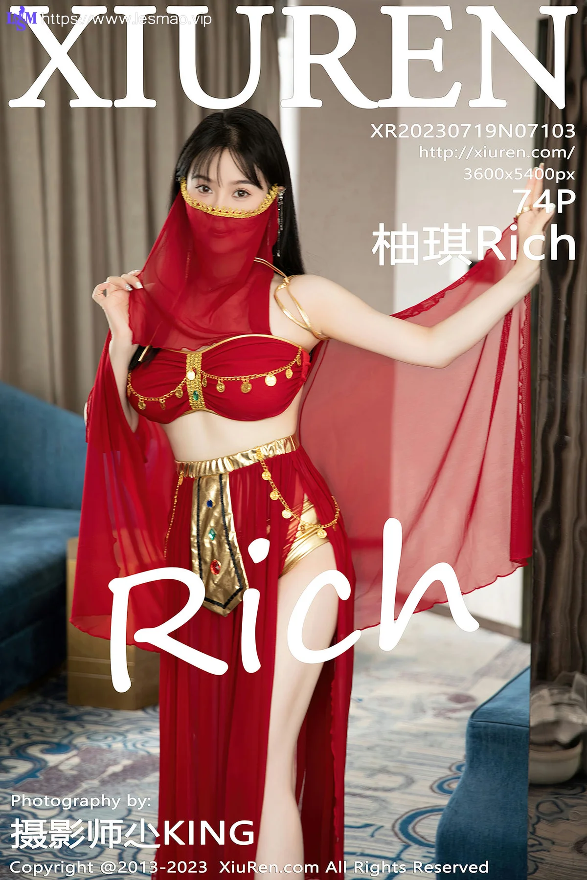 XiuRen 秀人 No.7103 柚琪Rich 红色西域舞服性感写真 - 74