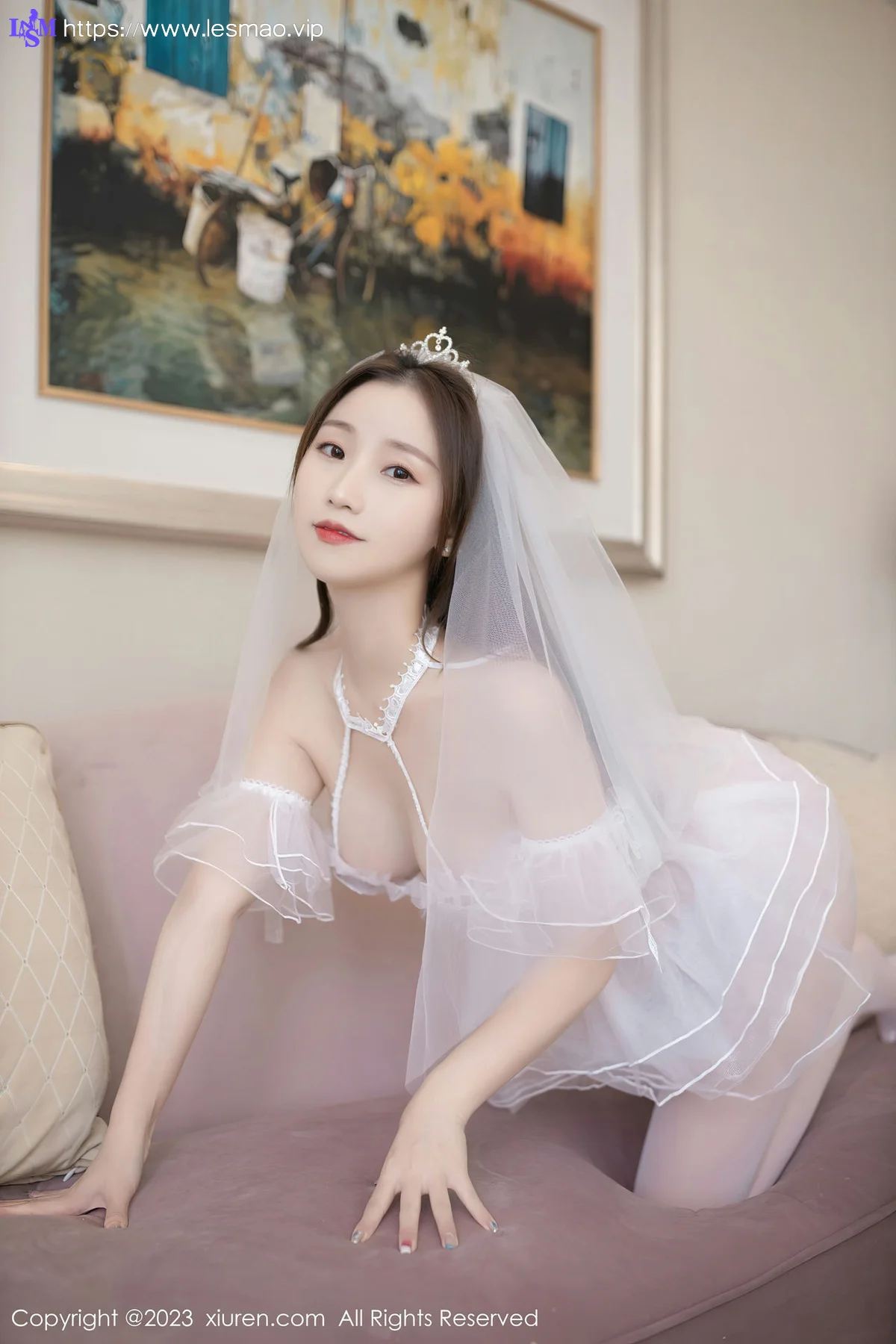 XiuRen 秀人 No.7104 杏子Yada 蕾丝婚纱性感写真2 - 39