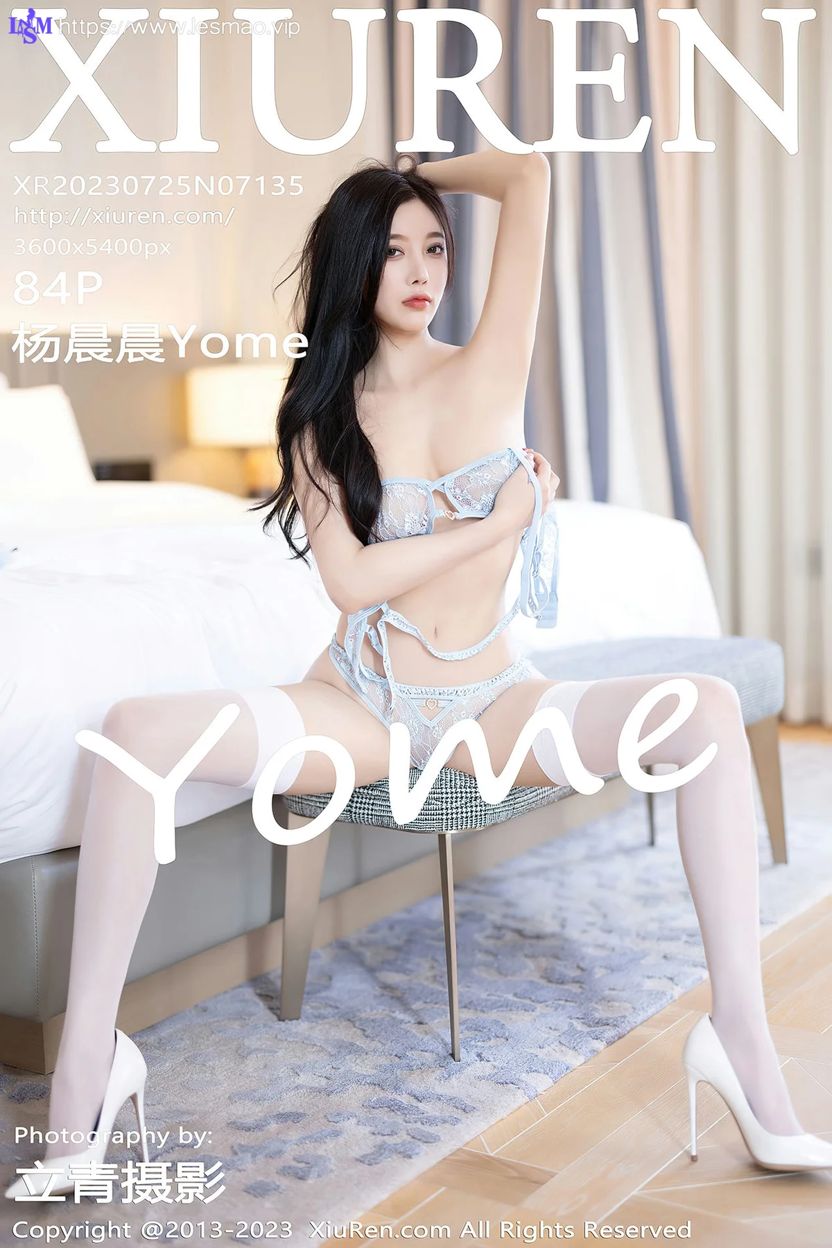 XiuRen 秀人 No.7135 808 杨晨晨Yome 灰色蕾丝内衣浙江安吉旅拍2 - 85