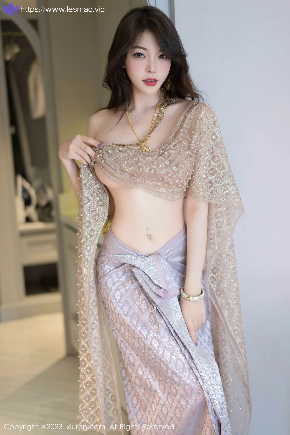 XiuRen 秀人 No.7164  徐莉芝Booty 灰色长裙性感写真1 - 13