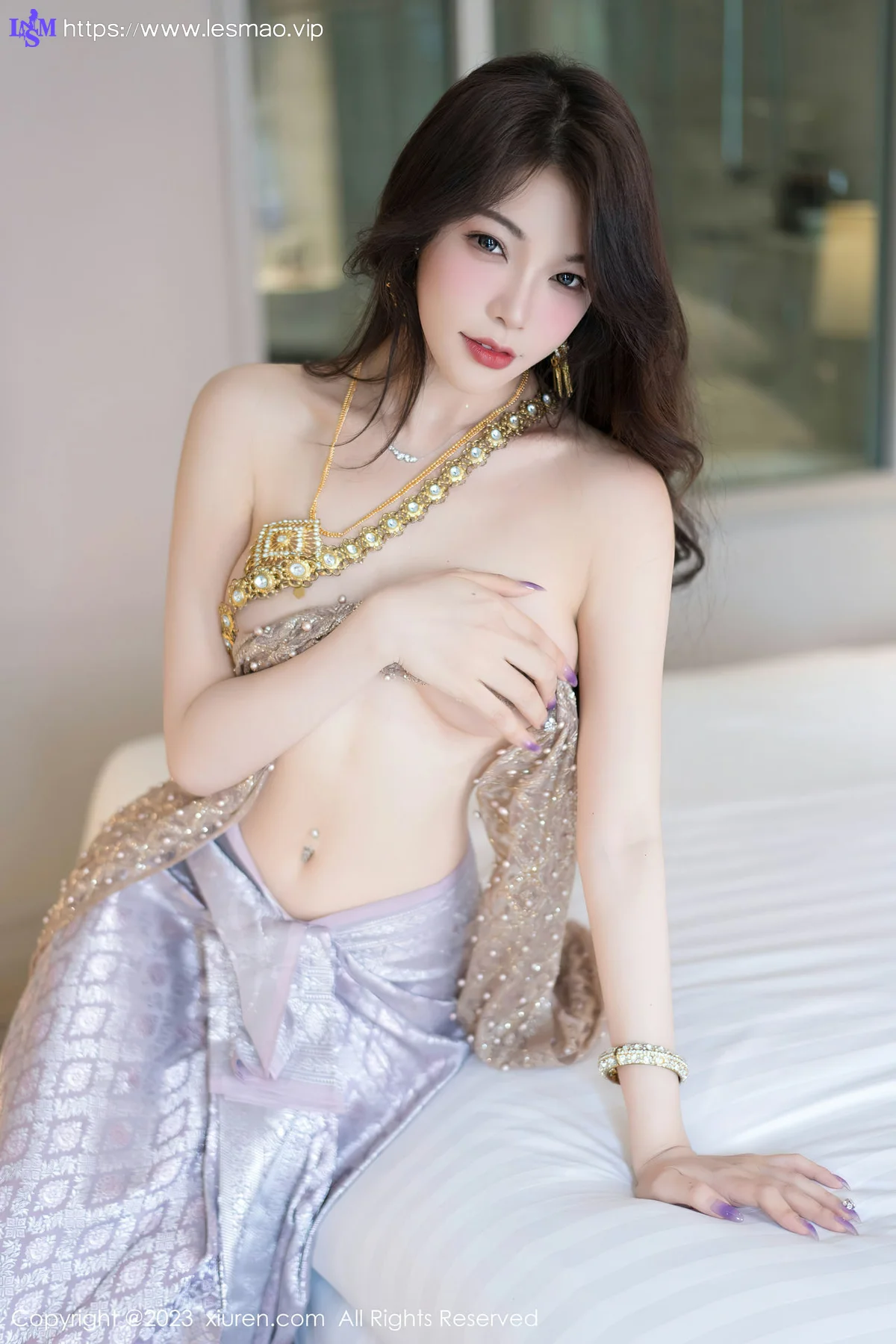 XiuRen 秀人 No.7164  徐莉芝Booty 灰色长裙性感写真1 - 15