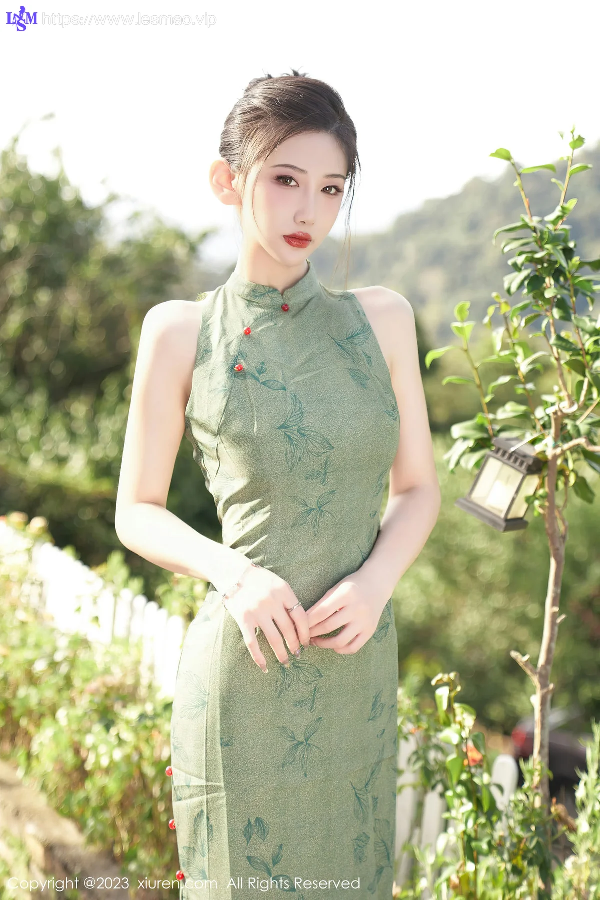 XiuRen 秀人 No.7181  沈青黛 翠绿色旗袍性感写真1 - 9