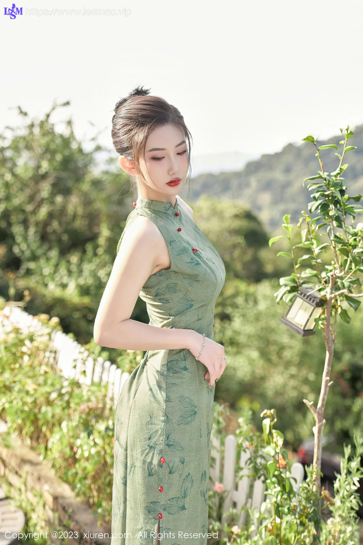 XiuRen 秀人 No.7181  沈青黛 翠绿色旗袍性感写真1 - 16