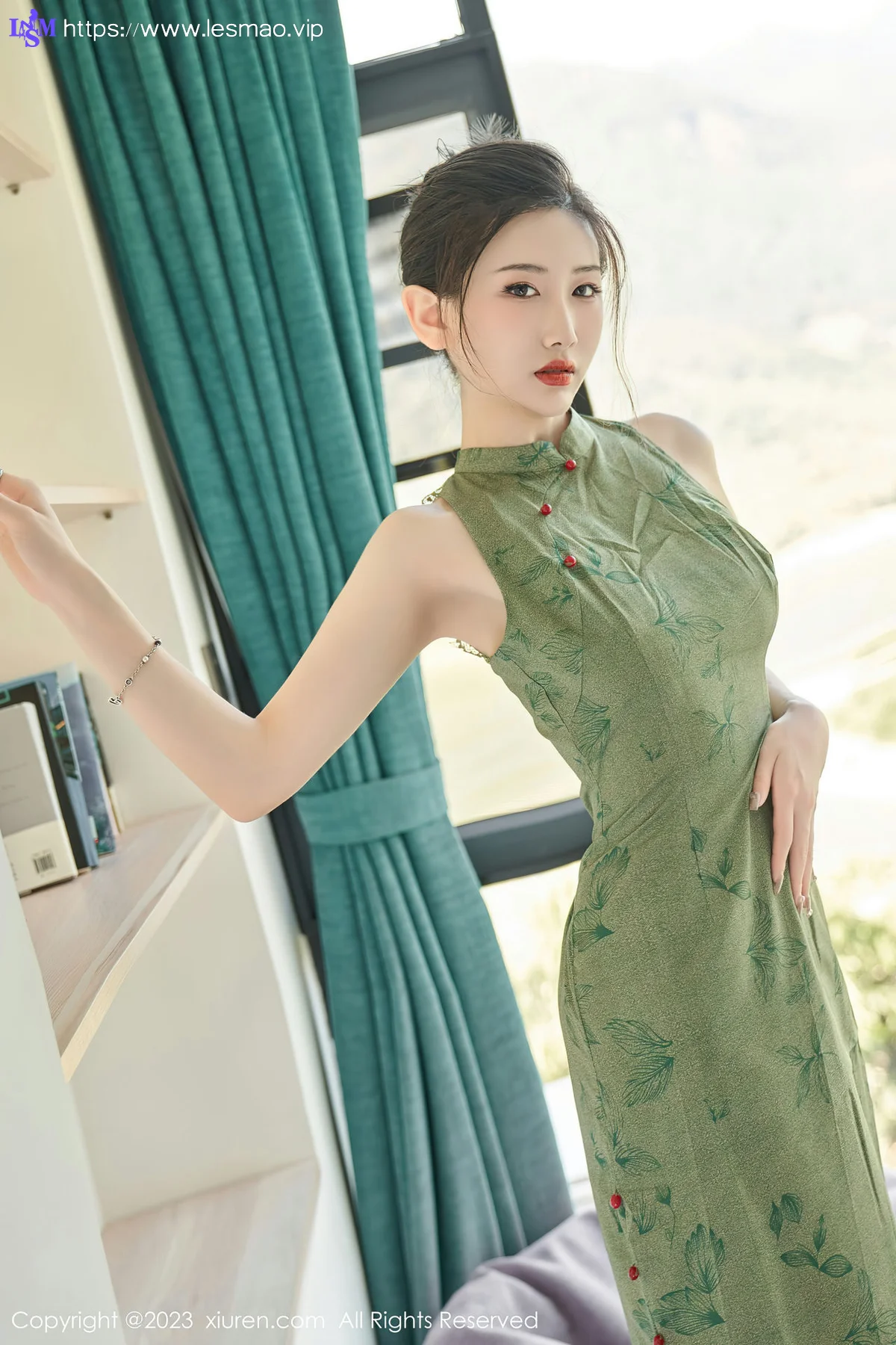XiuRen 秀人 No.7181  沈青黛 翠绿色旗袍性感写真1 - 30