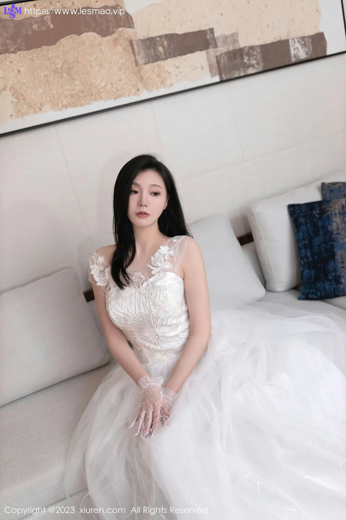 XiuRen 秀人 No.7201  安然anran 白色婚纱性感写真1 - 7