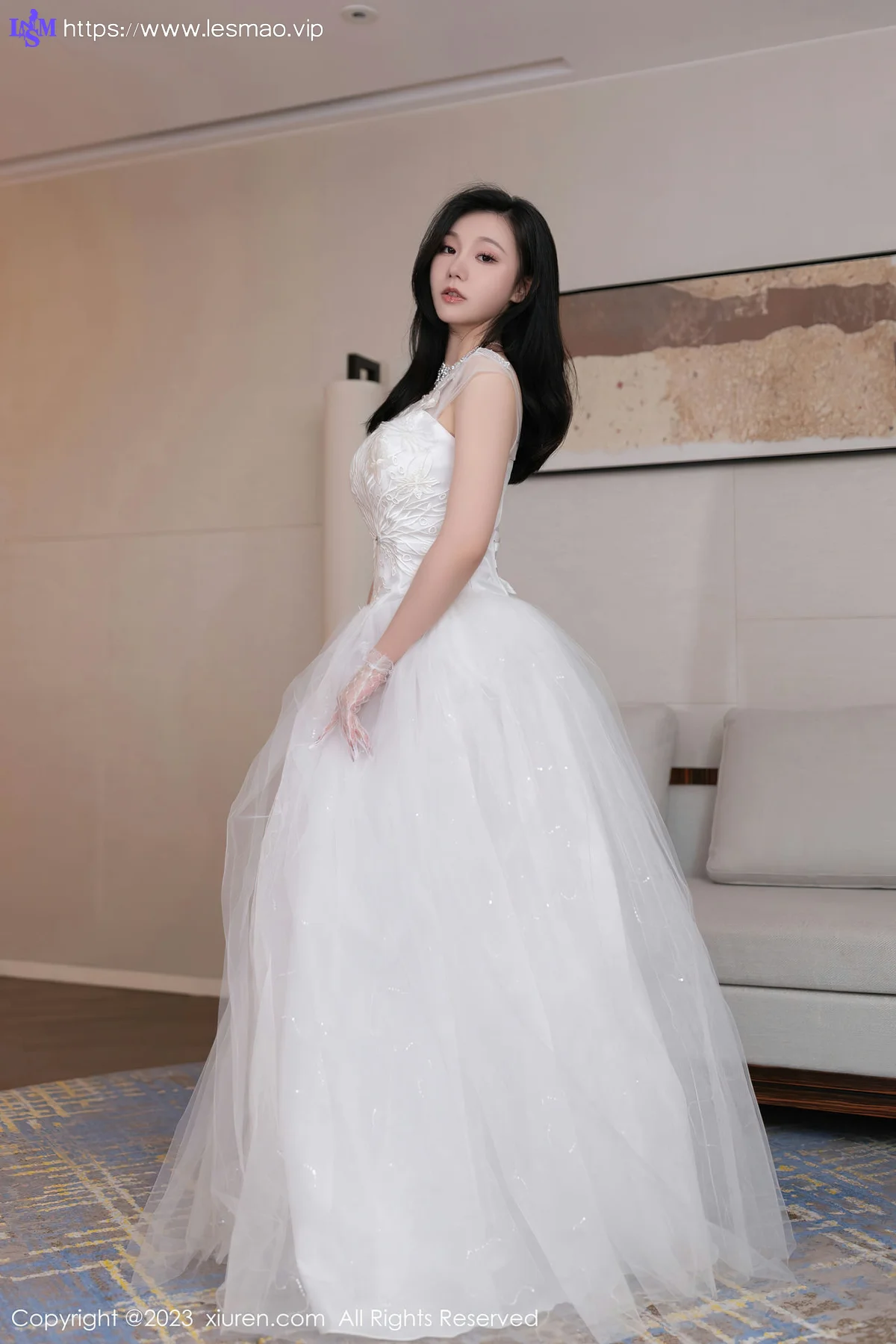 XiuRen 秀人 No.7201  安然anran 白色婚纱性感写真1 - 10