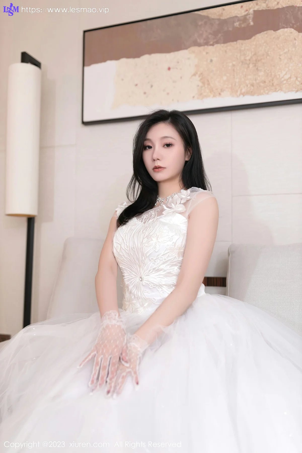XiuRen 秀人 No.7201  安然anran 白色婚纱性感写真1 - 11
