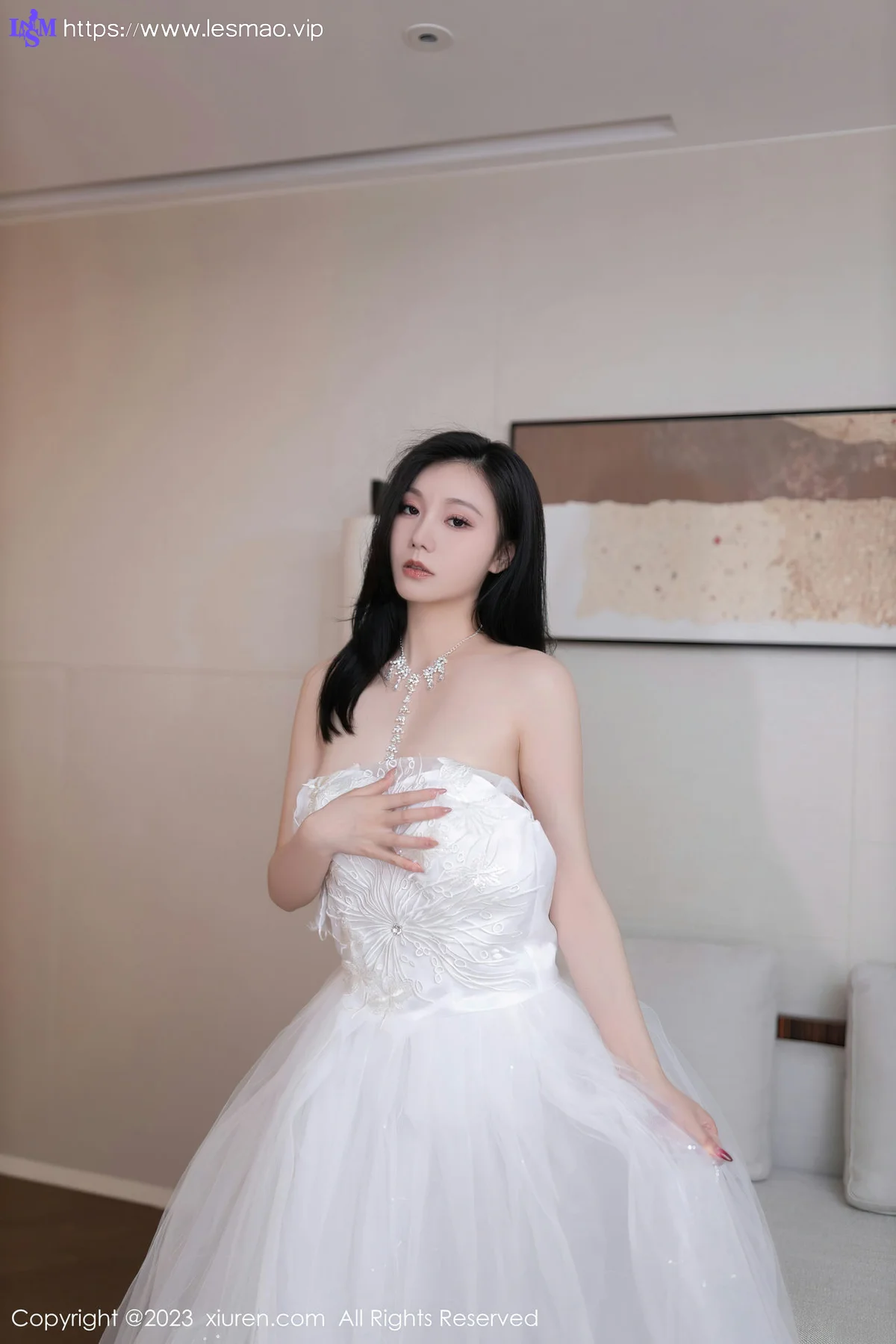 XiuRen 秀人 No.7201  安然anran 白色婚纱性感写真1 - 13