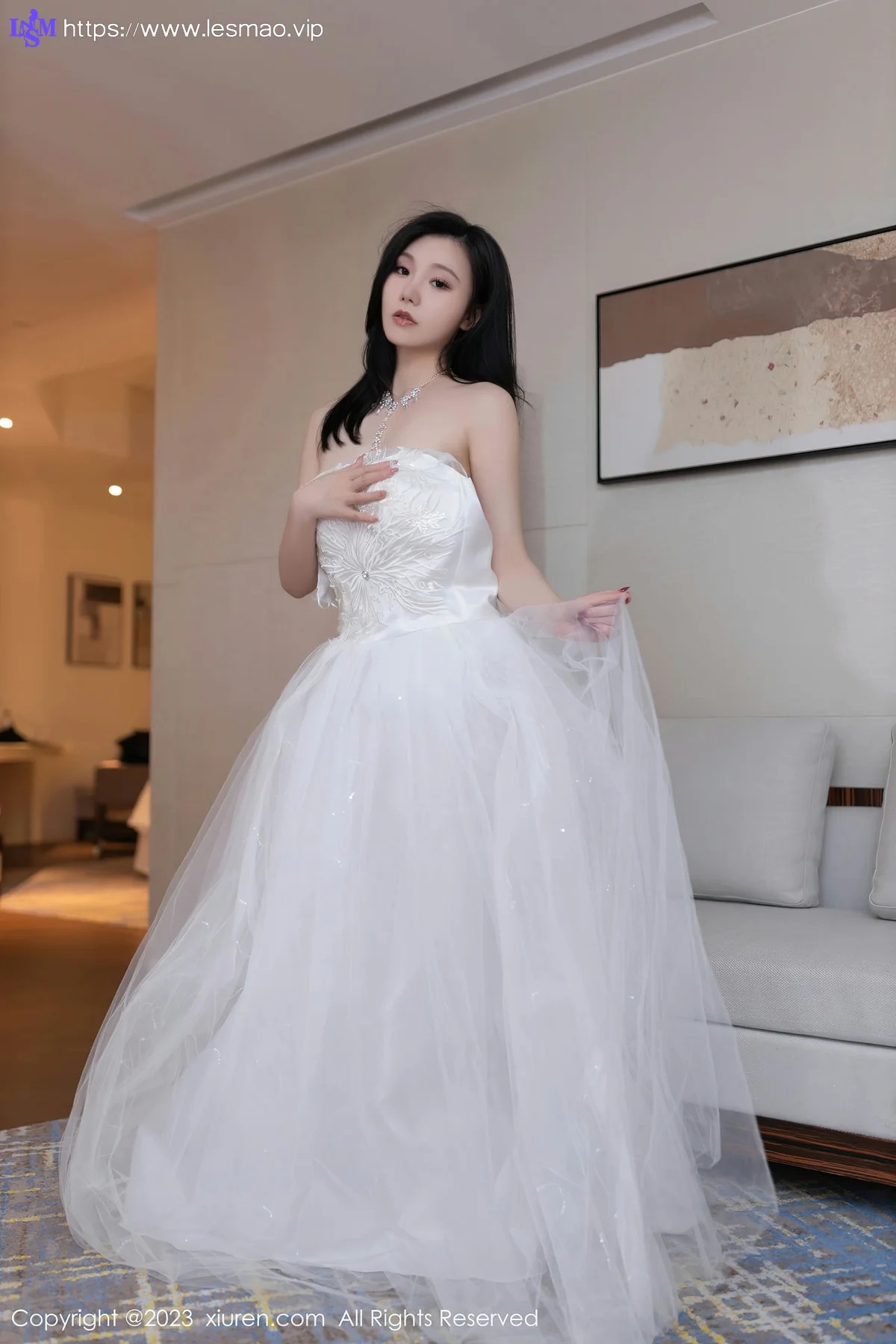 XiuRen 秀人 No.7201  安然anran 白色婚纱性感写真1 - 14