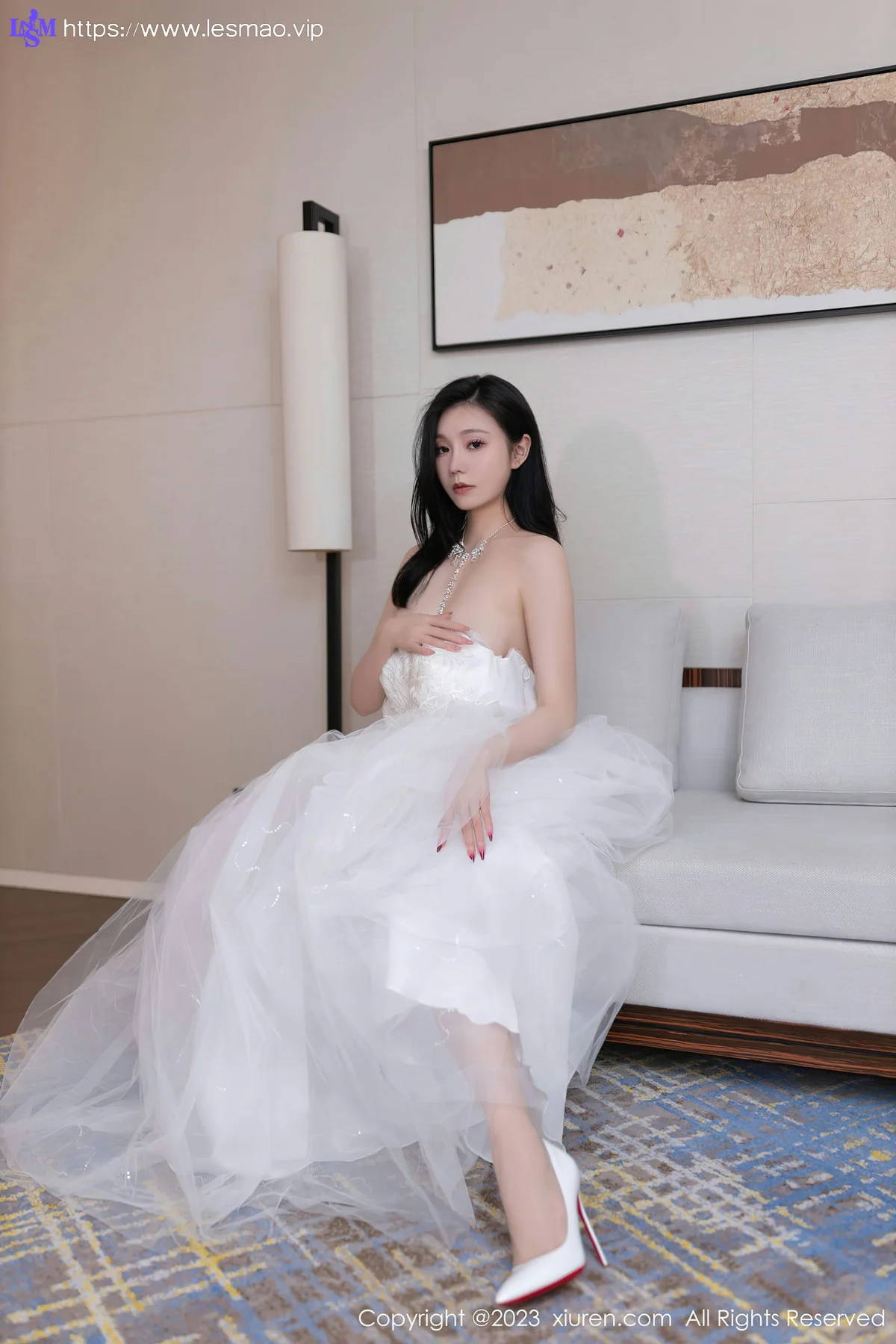 XiuRen 秀人 No.7201  安然anran 白色婚纱性感写真1 - 15