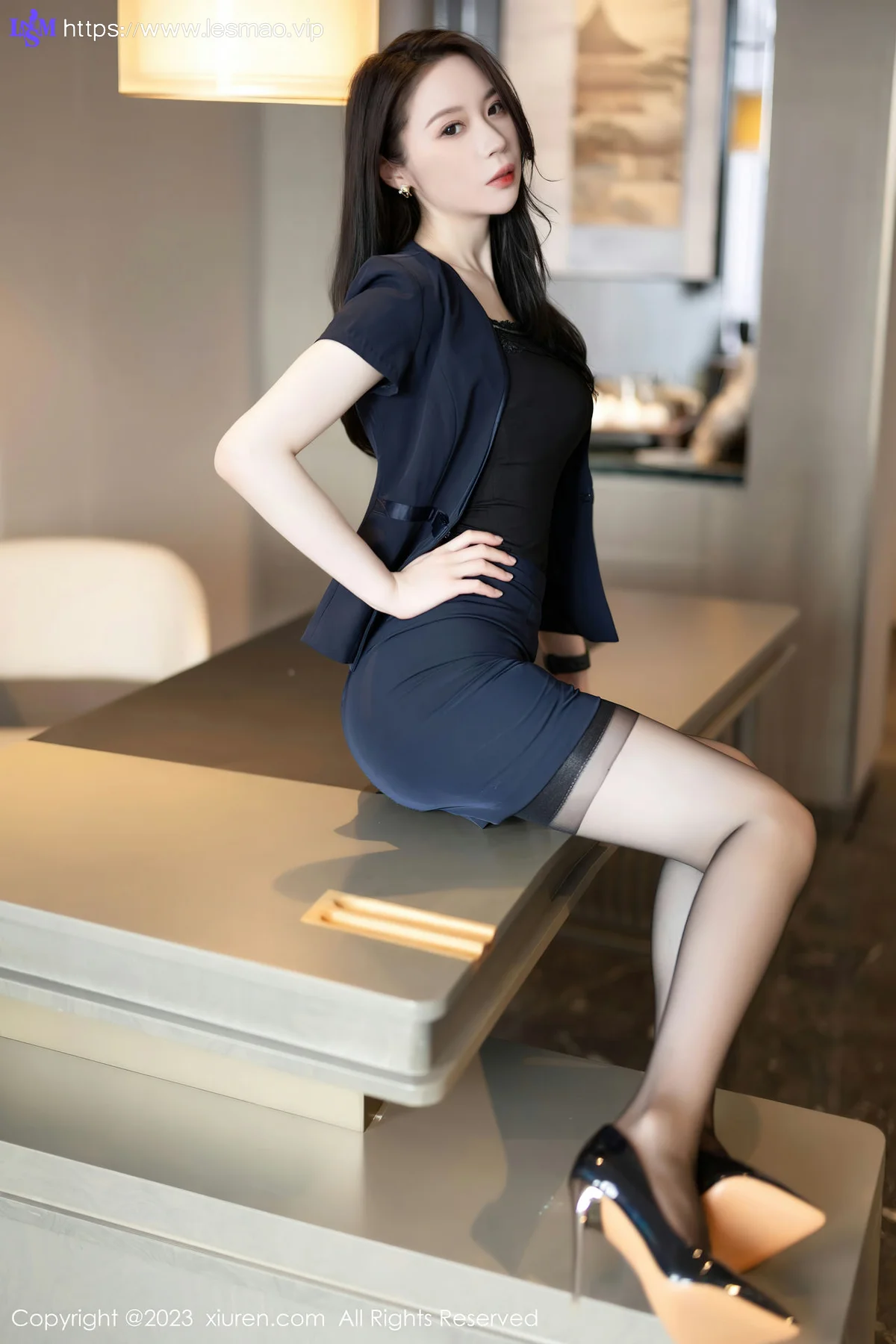 XiuRen 秀人 No.7212  梦心玥 蓝色制服性感写真22 - 20