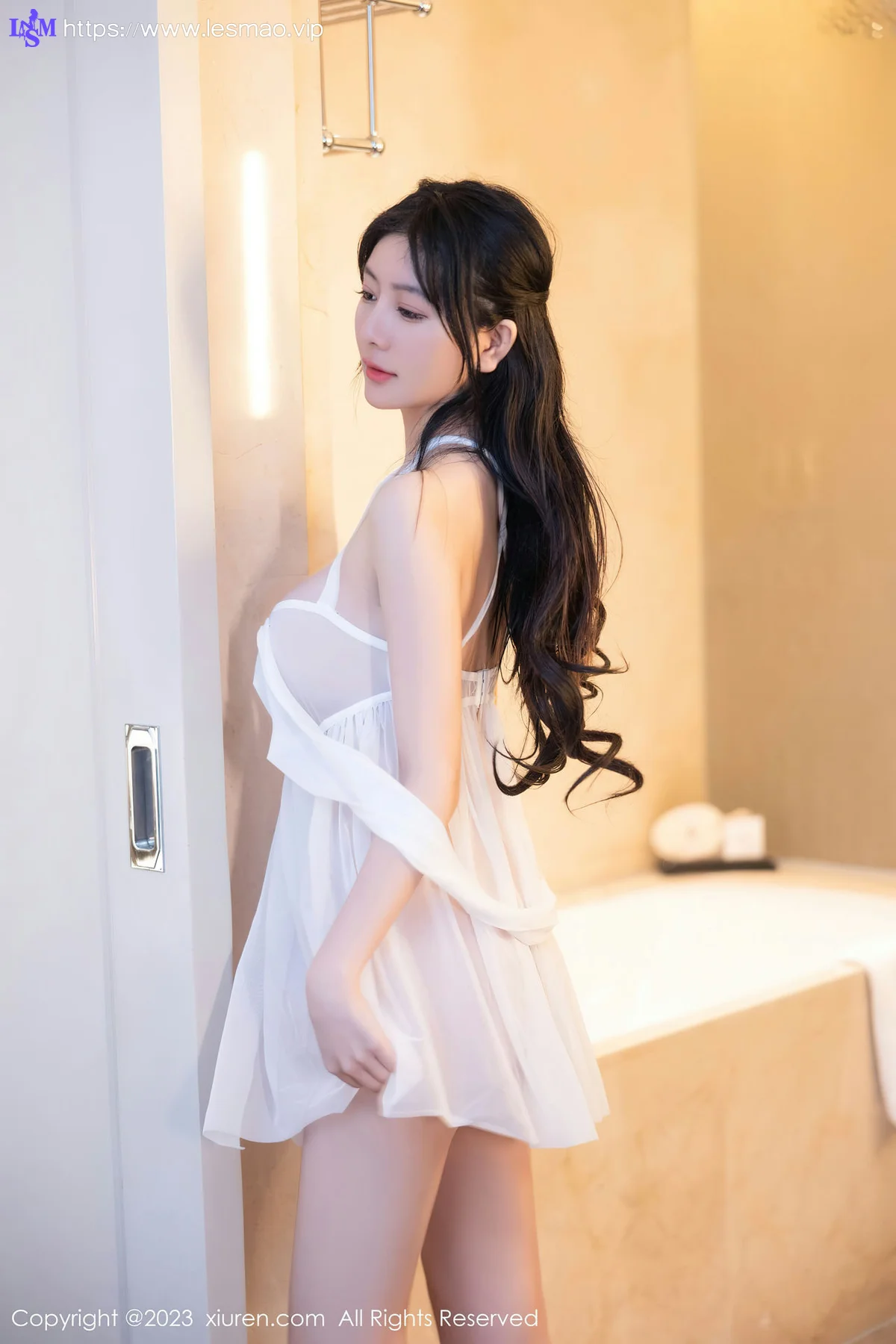 XiuRen 秀人 No.7224  幼幼 白色情趣睡裙性感写真111 - 11