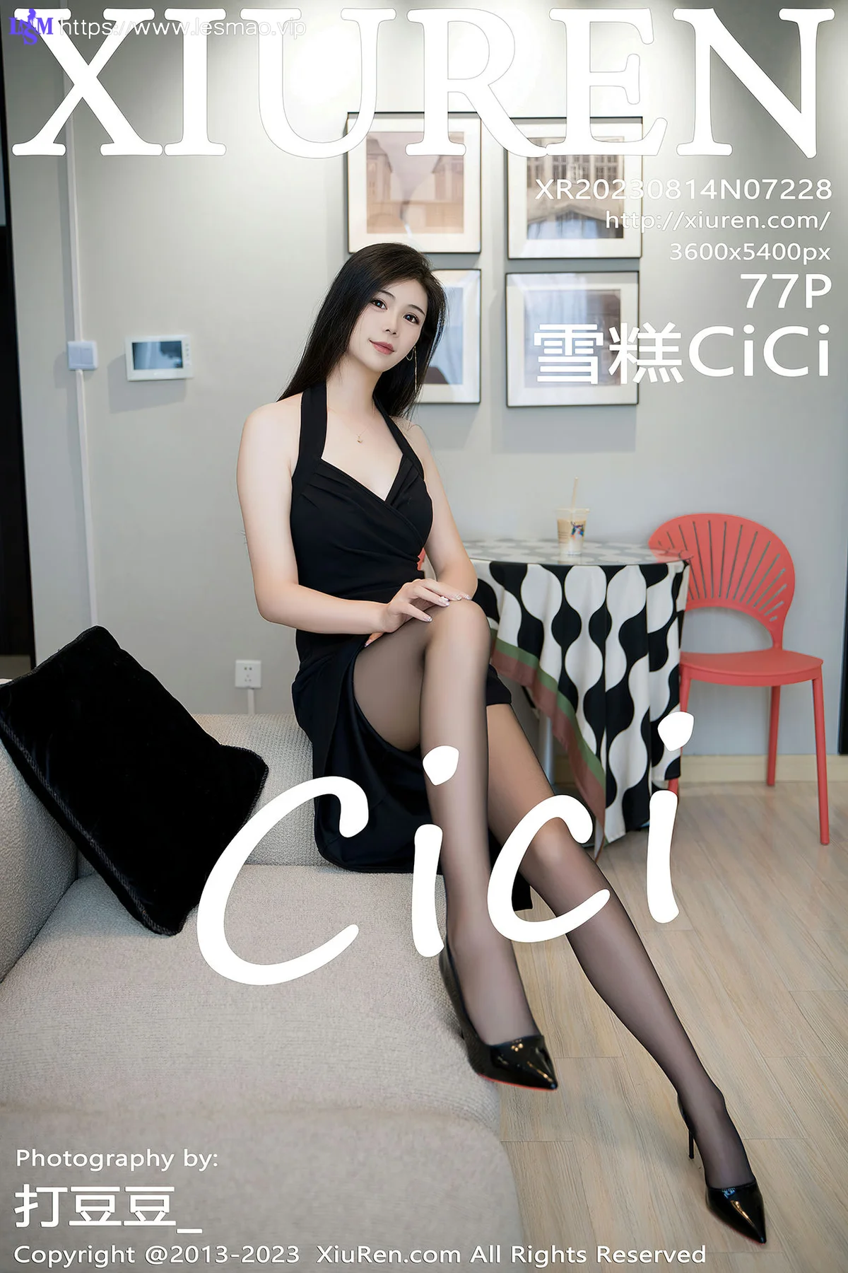 XiuRen 秀人 No.7228  雪糕CiCi 黑色蕾礼裙性感写真 - 78