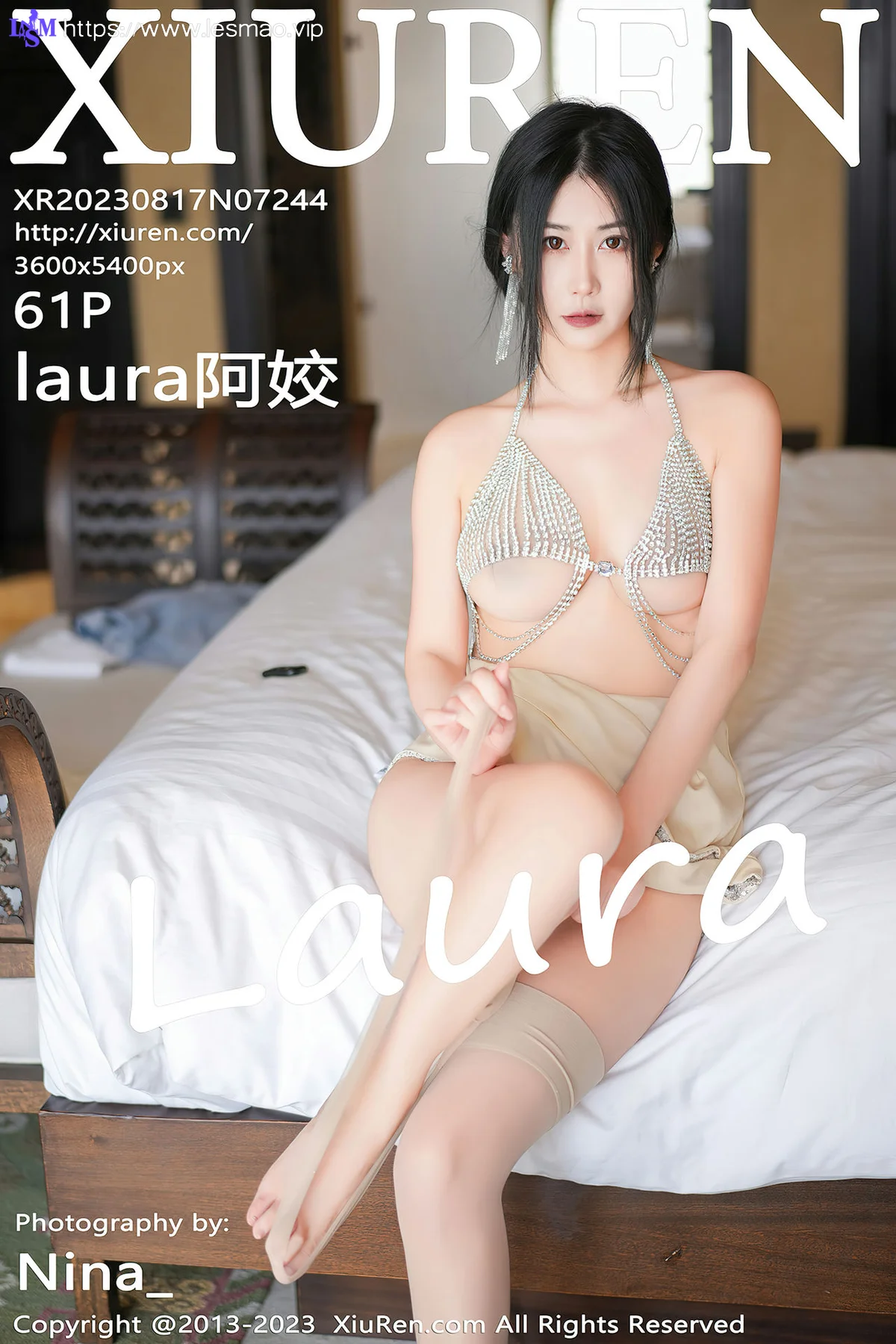 XiuRen 秀人 No.7244  laura阿姣 银色链式内衣迪拜旅拍 - 62