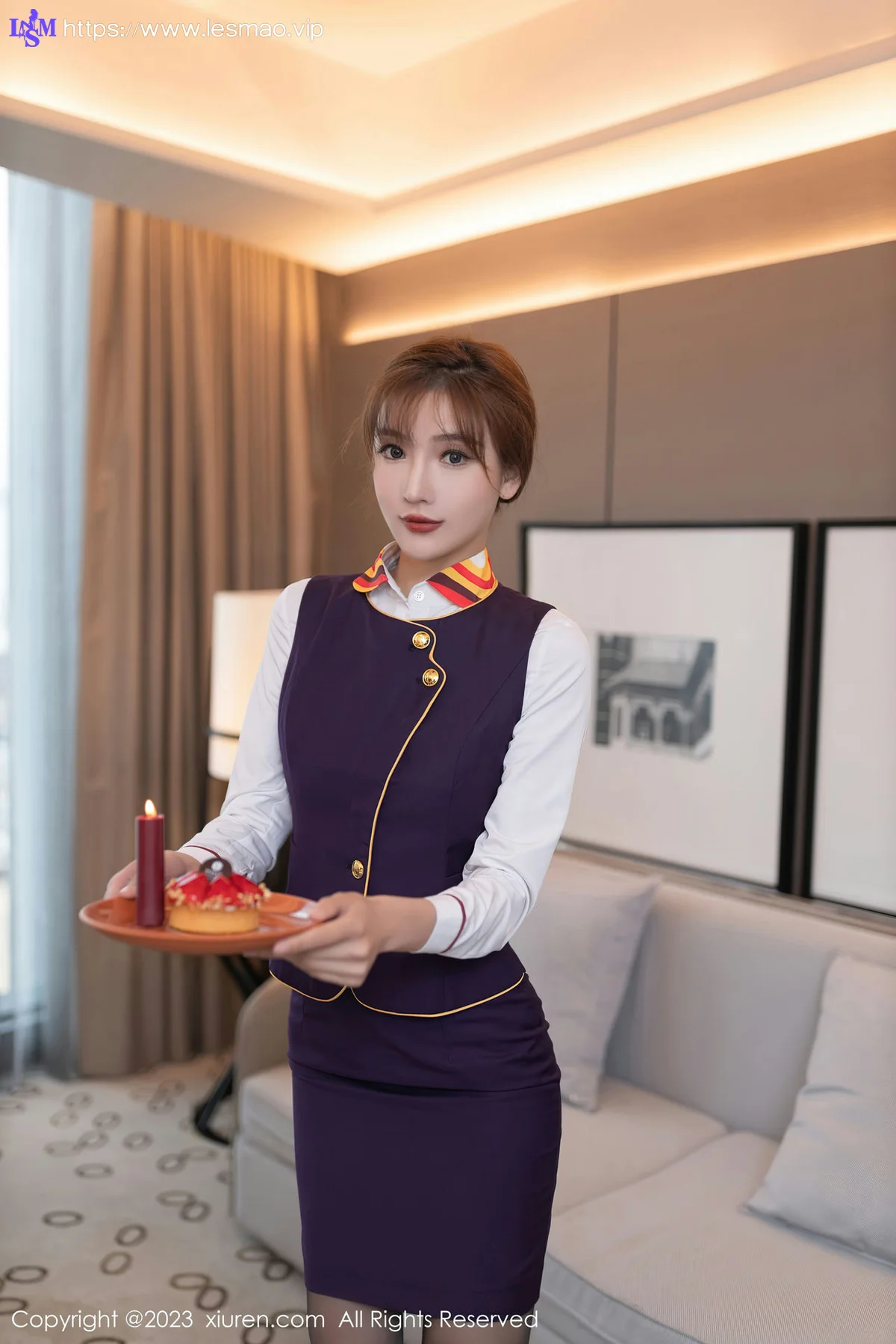 XiuRen 秀人 No.7248  陆萱萱 紫色空姐泰国旅拍11 - 2