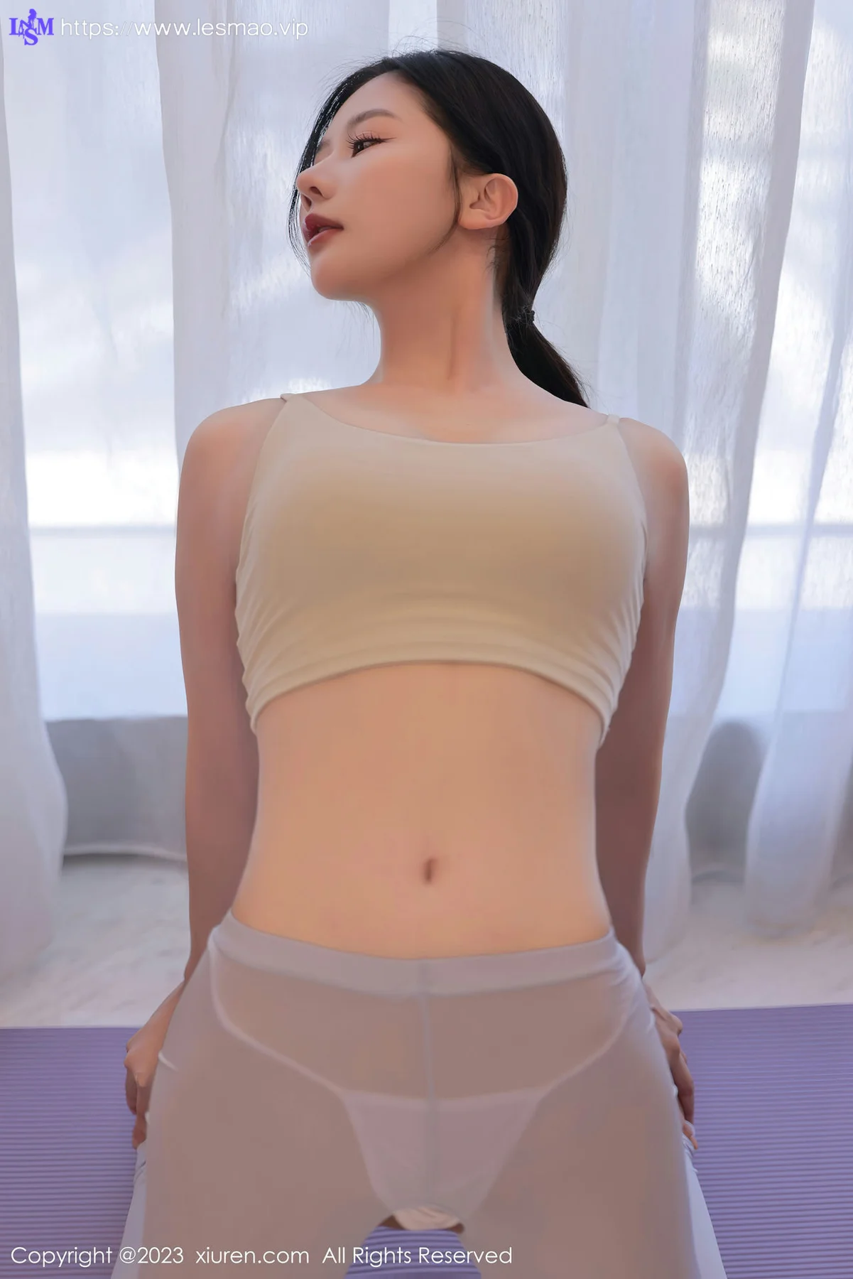 XiuRen 秀人 No.7294  尹甜甜 浅色瑜伽服饰广州旅拍1 - 19