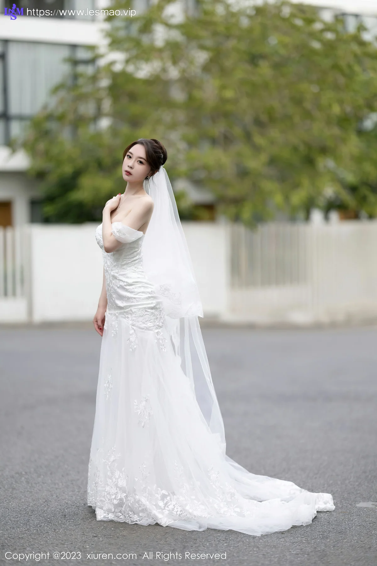 XiuRen 秀人 No.7310  梦心玥 白色婚纱服饰安吉旅拍1 - 1