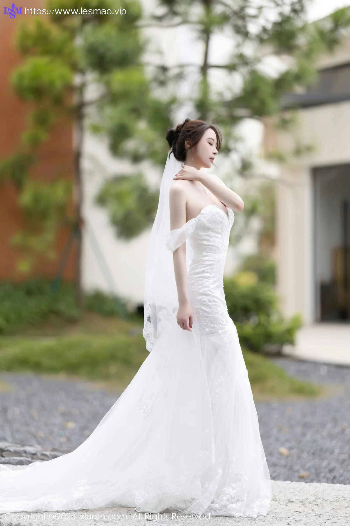 XiuRen 秀人 No.7310  梦心玥 白色婚纱服饰安吉旅拍1 - 12