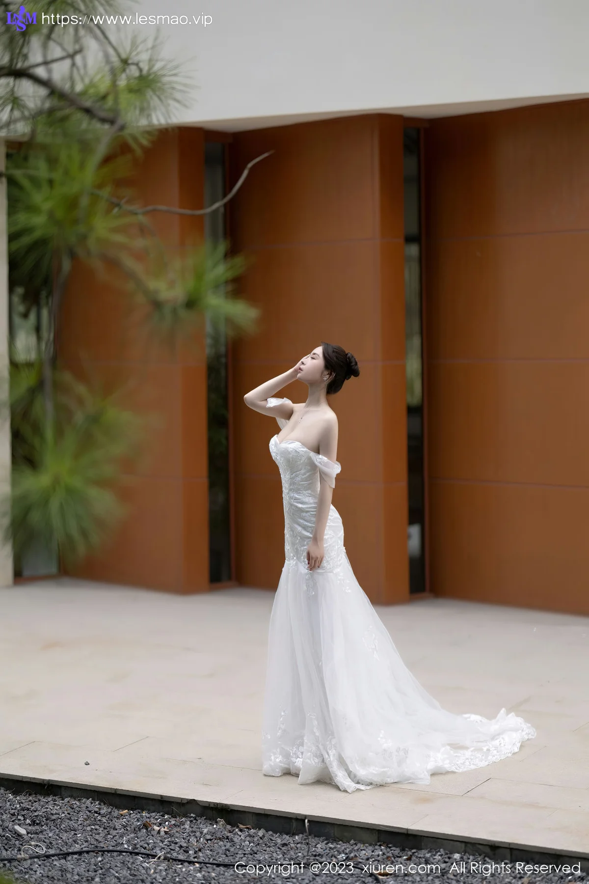XiuRen 秀人 No.7310  梦心玥 白色婚纱服饰安吉旅拍1 - 15