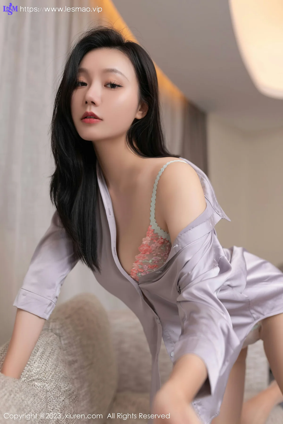 XiuRen 秀人 No.7376  安然anran 浅色薄纱内衣性感写真22 - 15