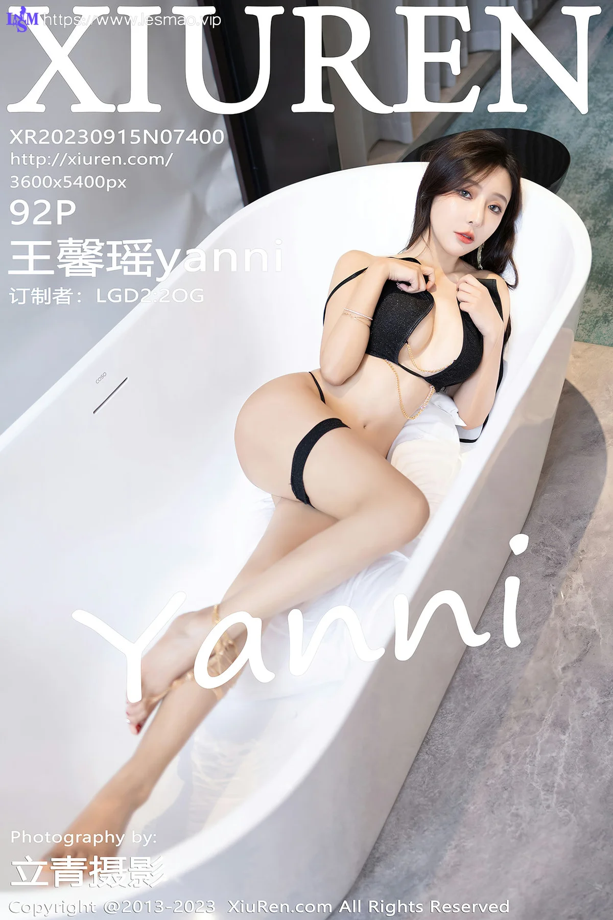 XiuRen 秀人 No.7400  王馨瑶yanni 黑色情趣内衣安吉旅拍1 - 93