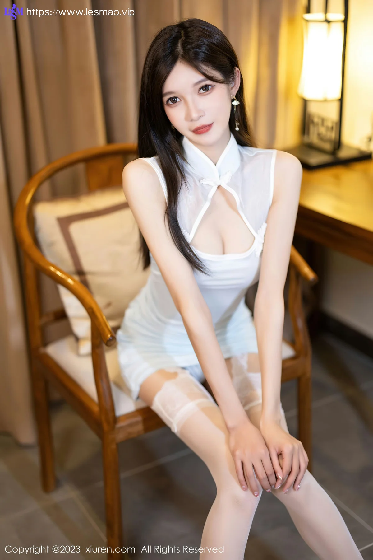 XiuRen 秀人 No.7404  程程程- 白色短款旗袍安吉旅拍22 - 13