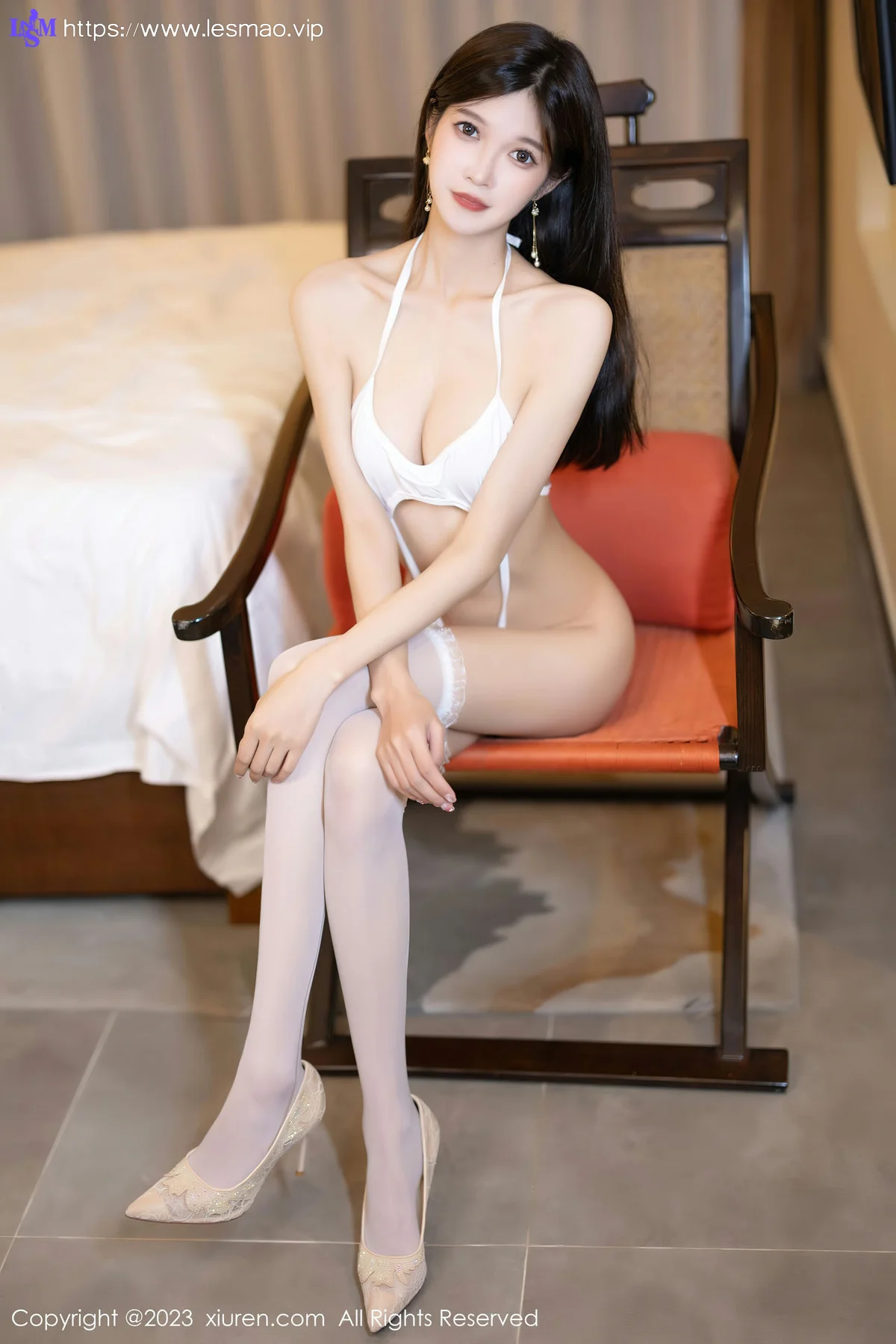 XiuRen 秀人 No.7404  程程程- 白色短款旗袍安吉旅拍22 - 45