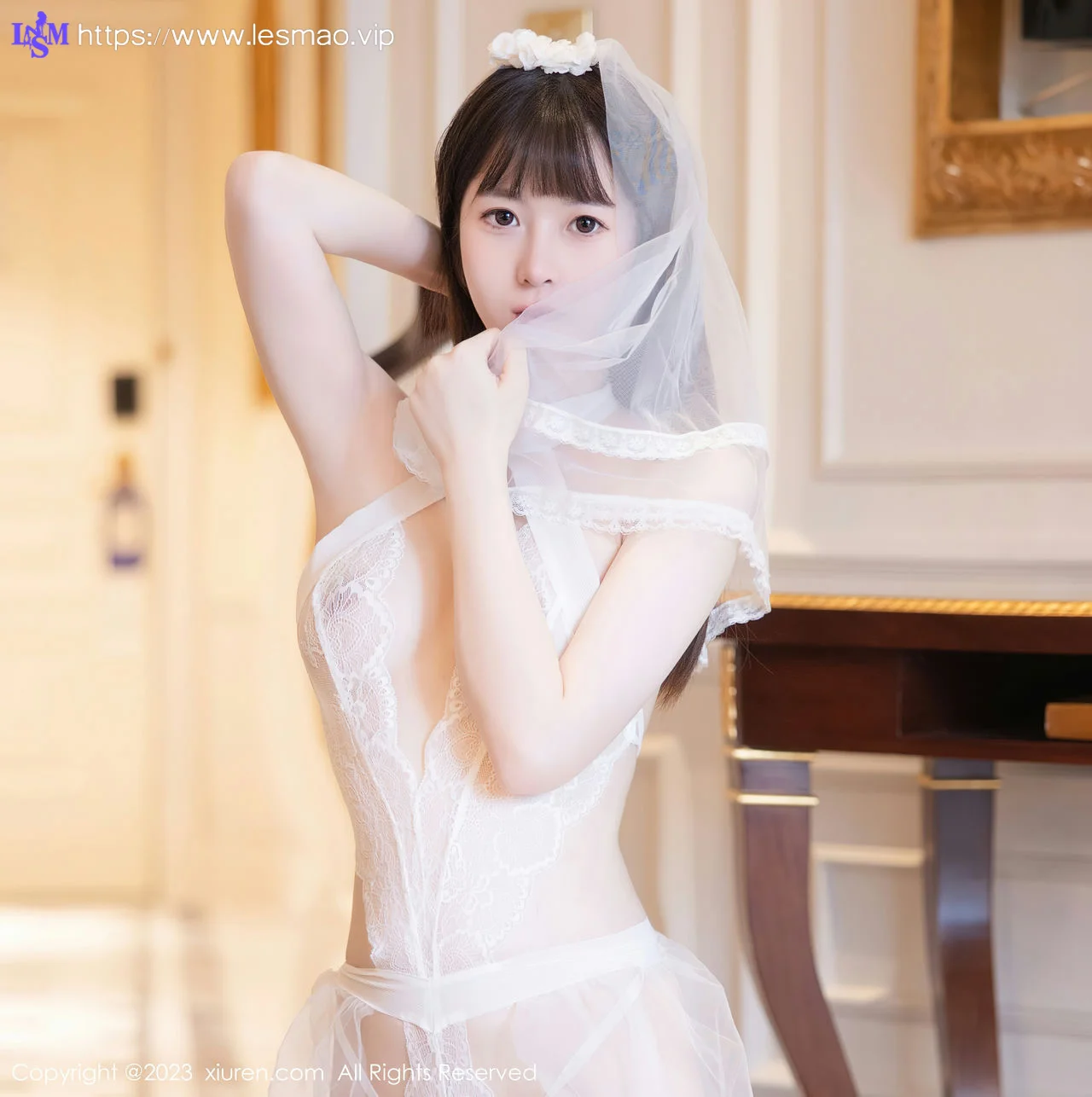 XiuRen 秀人 No.7421  林悠悠 情趣婚纱服饰性感写真22 - 21