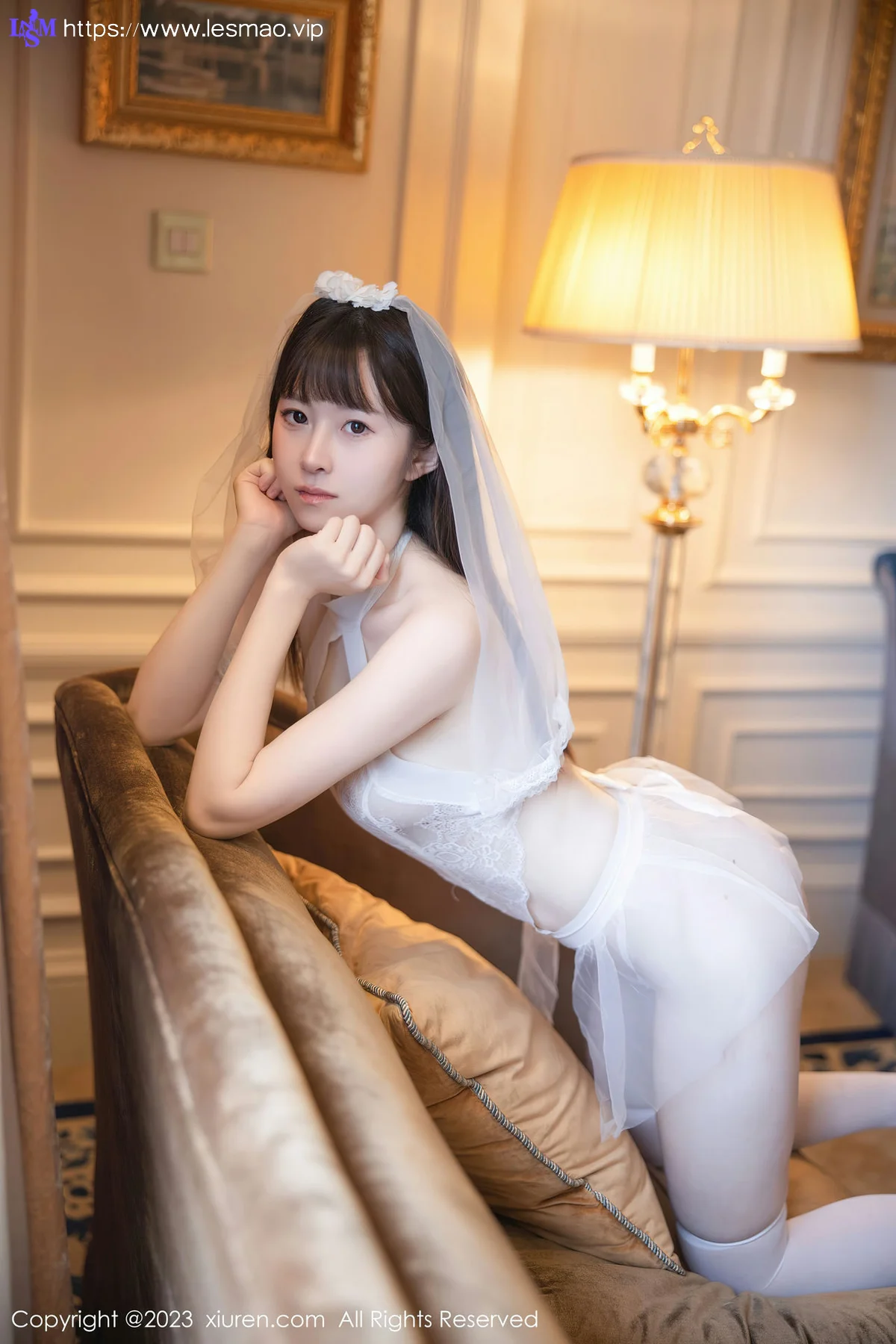 XiuRen 秀人 No.7421  林悠悠 情趣婚纱服饰性感写真22 - 34
