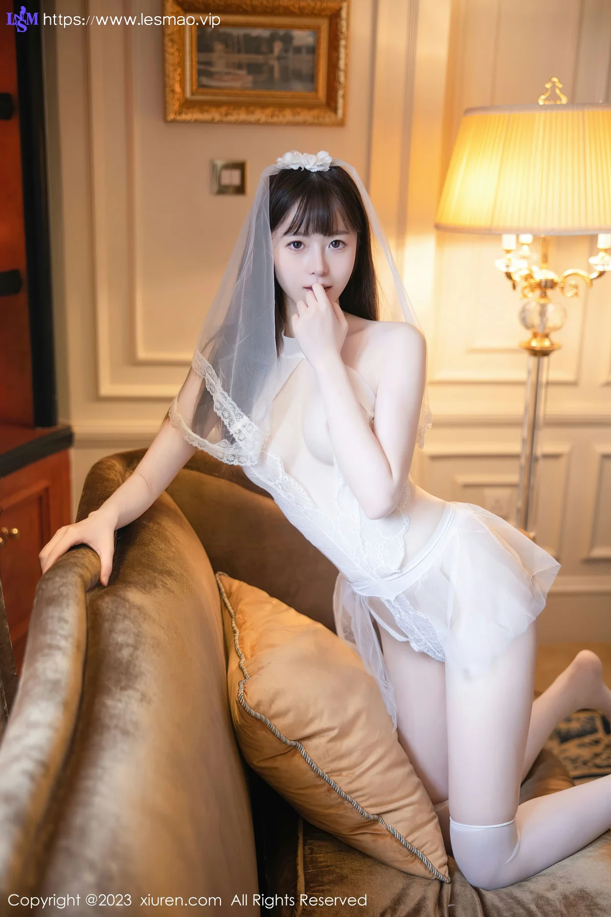 XiuRen 秀人 No.7421  林悠悠 情趣婚纱服饰性感写真22 - 39