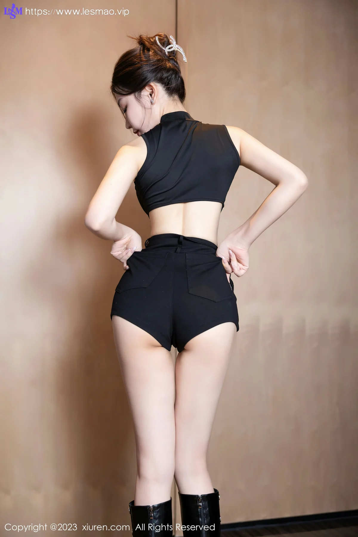 XiuRen 秀人 No.7432  徐莉芝Booty 黑色情趣安吉旅拍11 - 19