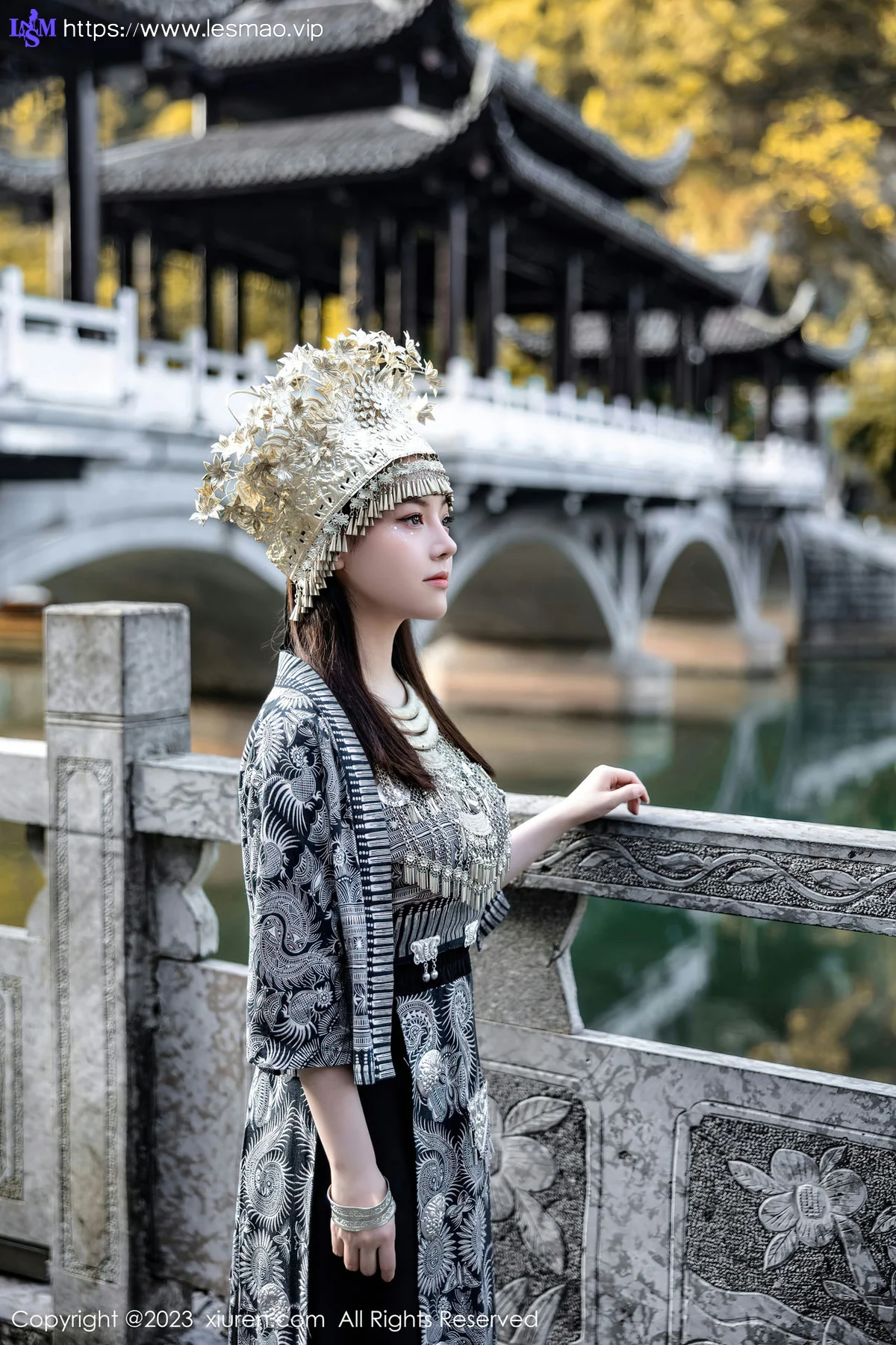 XiuRen 秀人 No.7448  豆瓣酱 银饰苗族服饰性感写真111 - 7