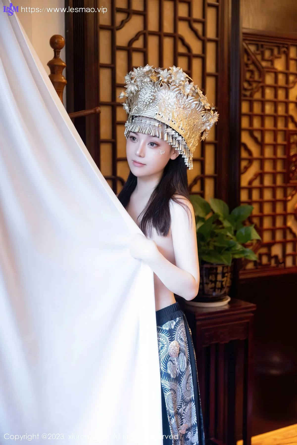 XiuRen 秀人 No.7448  豆瓣酱 银饰苗族服饰性感写真111 - 61