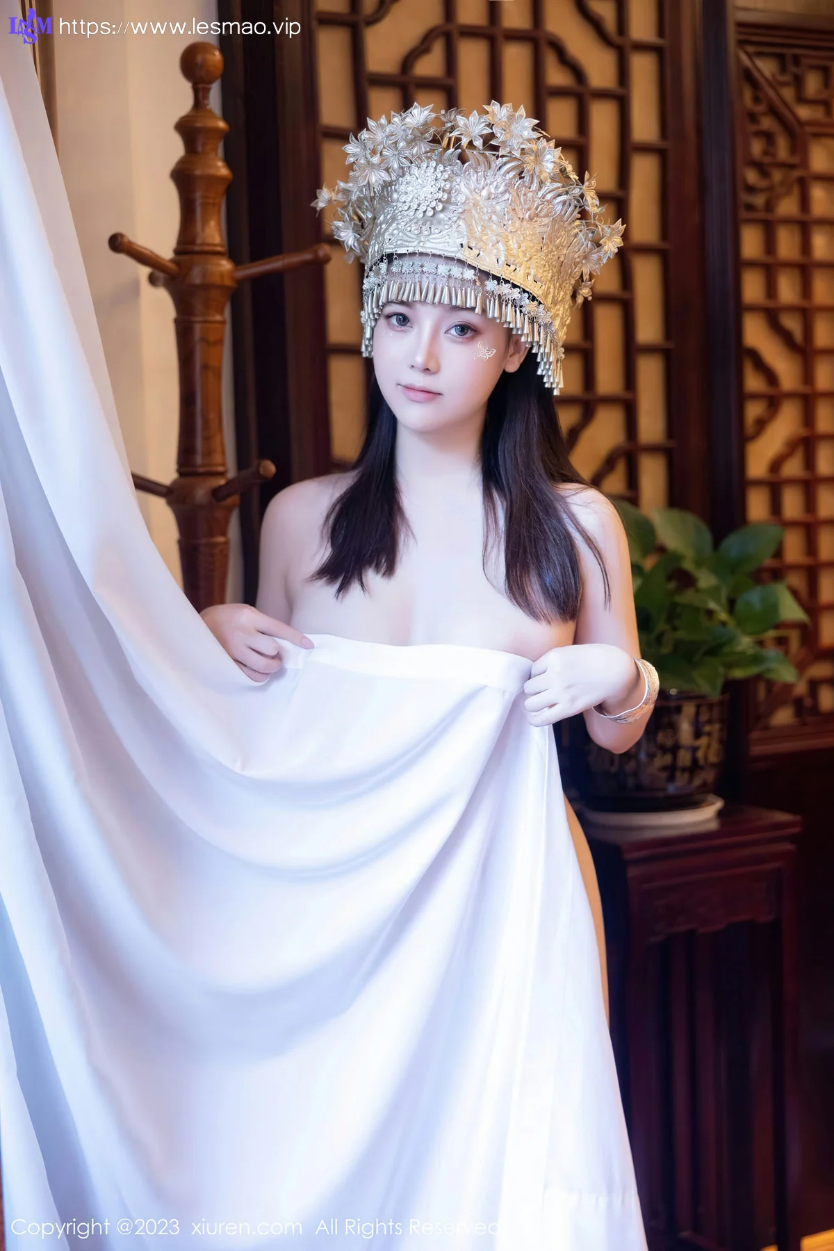 XiuRen 秀人 No.7448  豆瓣酱 银饰苗族服饰性感写真111 - 66