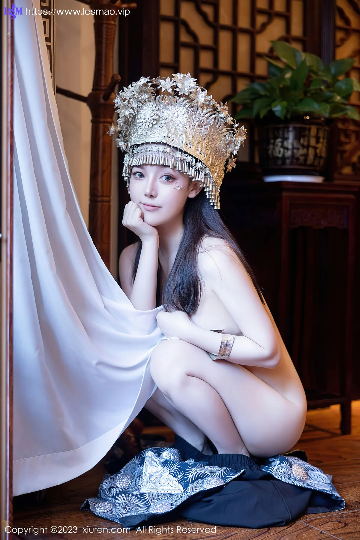 XiuRen 秀人 No.7448  豆瓣酱 银饰苗族服饰性感写真111 - 69