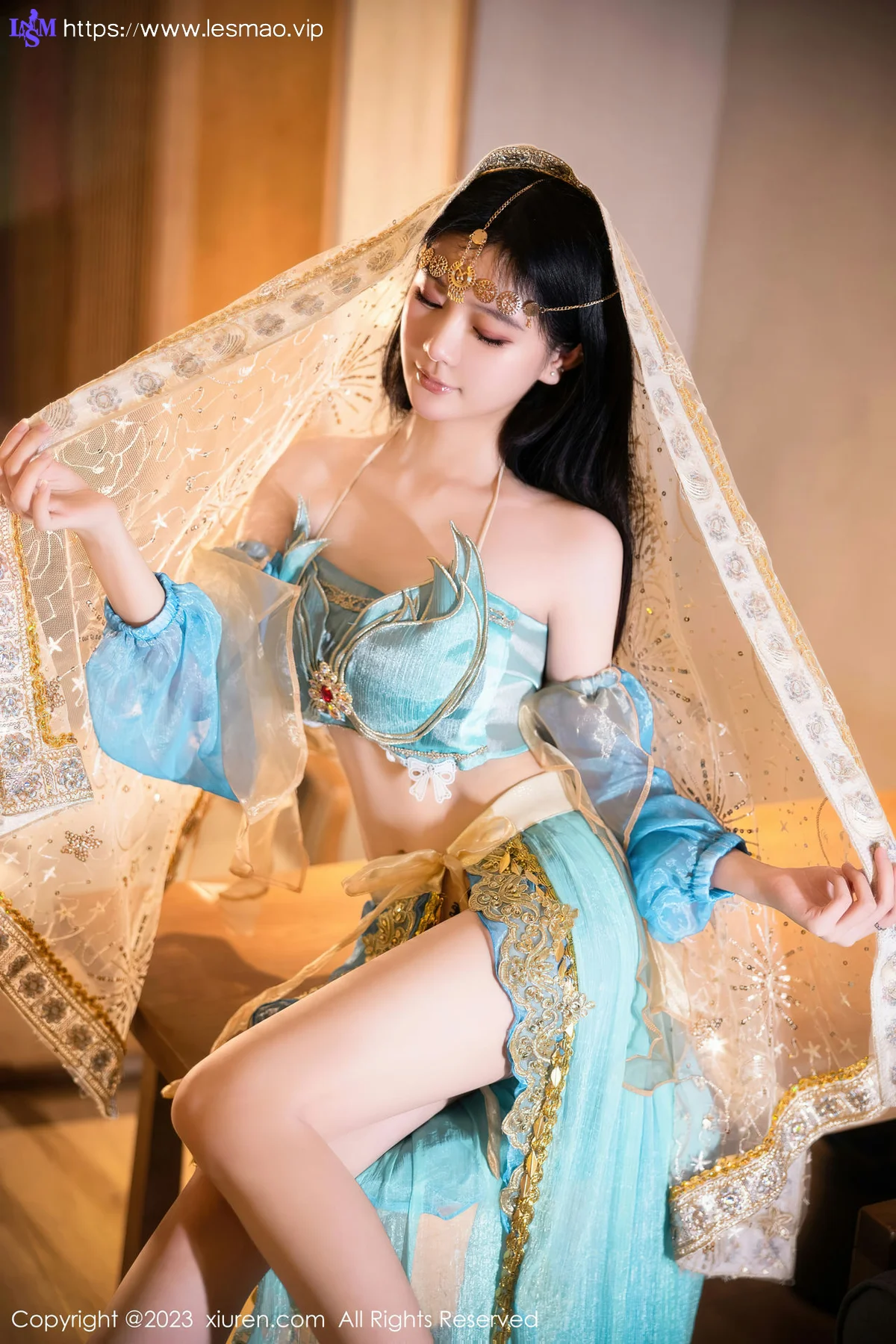 XiuRen 秀人 No.7469  幼幼 蓝色西域舞娘性感写真22 - 33