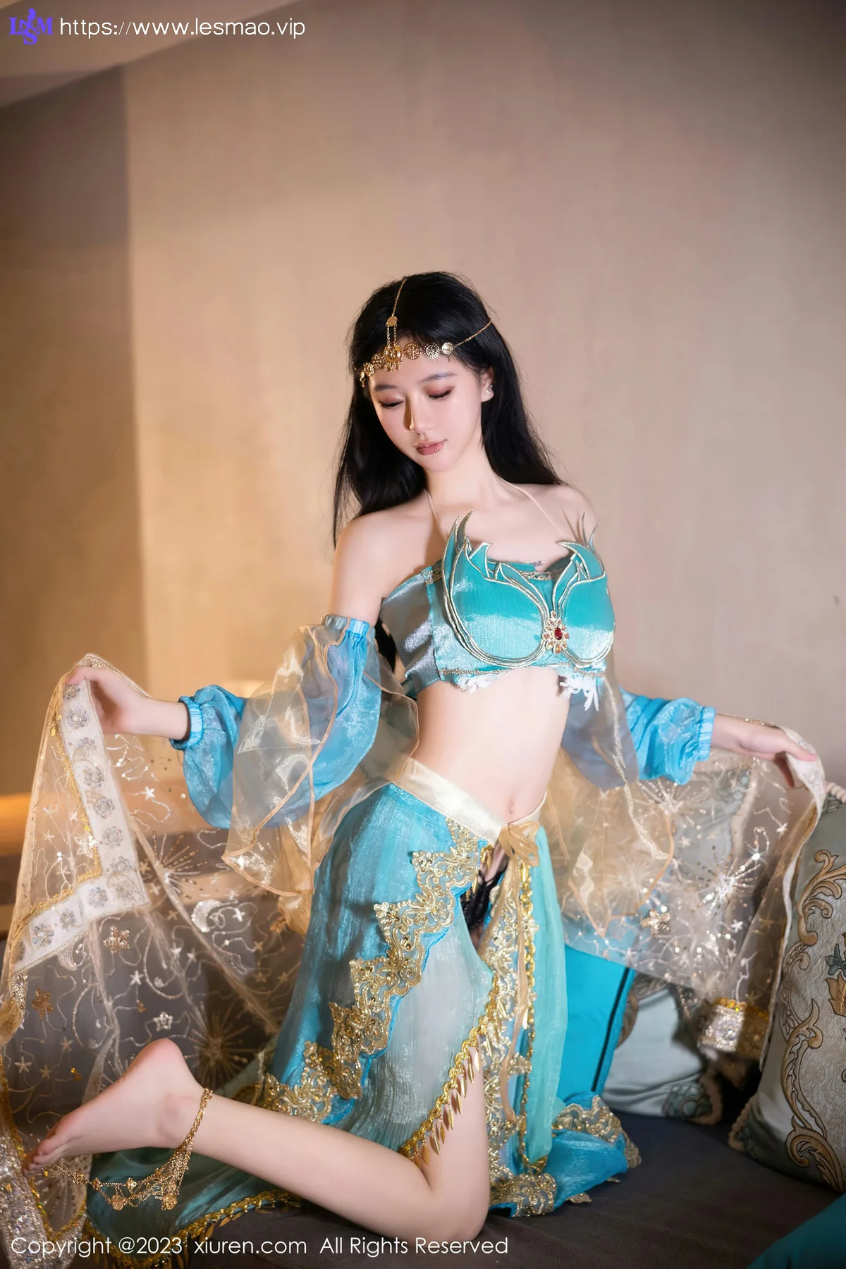 XiuRen 秀人 No.7469  幼幼 蓝色西域舞娘性感写真22 - 38