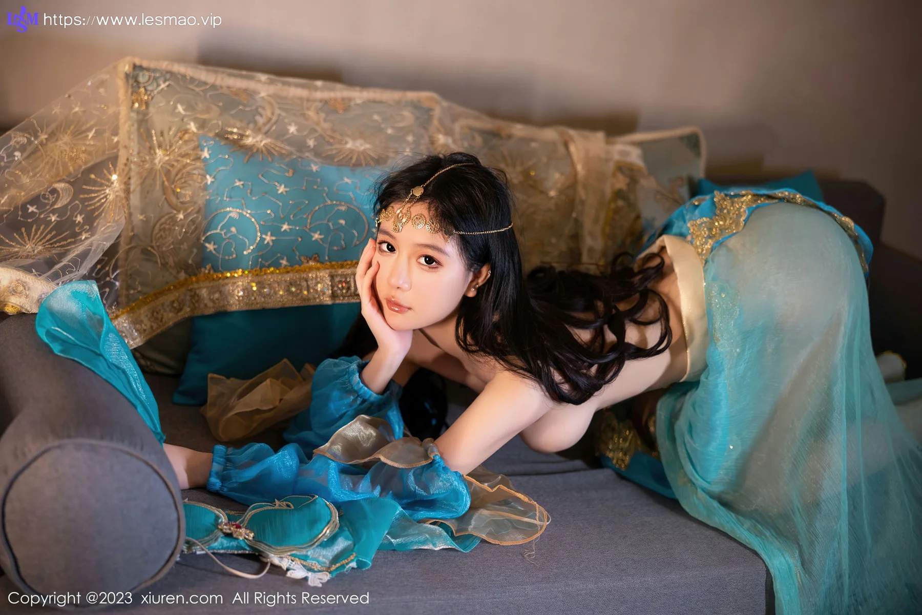 XiuRen 秀人 No.7469  幼幼 蓝色西域舞娘性感写真22 - 56