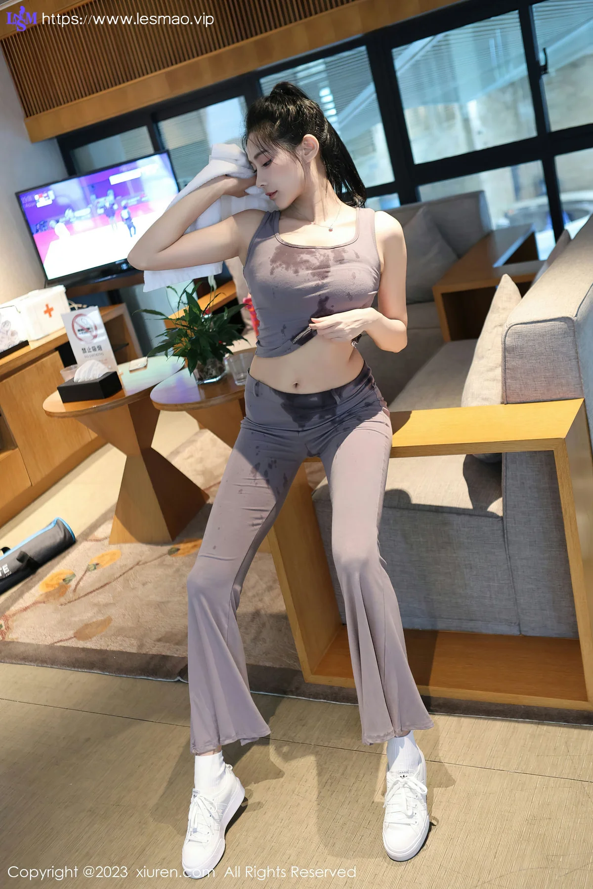XiuRen 秀人 No.7512  草莓mm 灰色运动服饰性感写真33 - 16