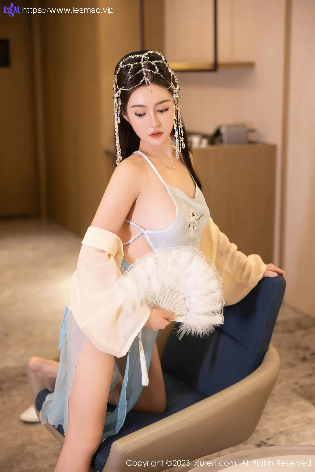 XiuRen 秀人 No.7514  唐宁宁 浅色古装性感写真22 - 23