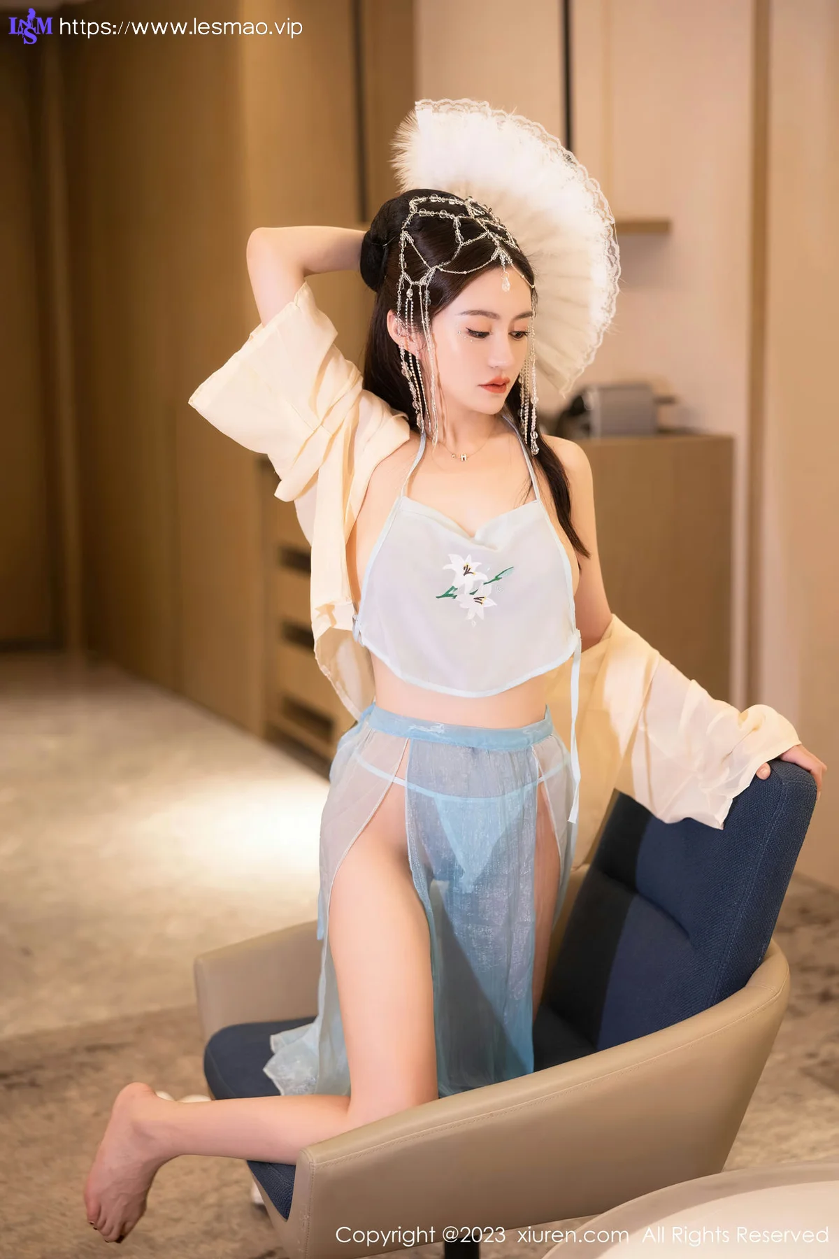 XiuRen 秀人 No.7514  唐宁宁 浅色古装性感写真22 - 28
