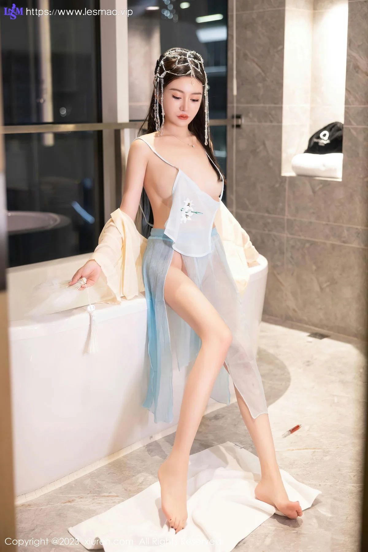 XiuRen 秀人 No.7514  唐宁宁 浅色古装性感写真22 - 56