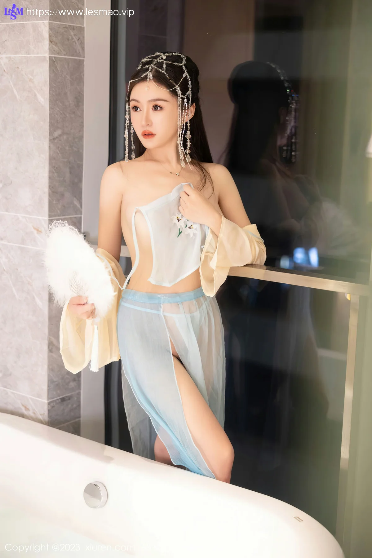 XiuRen 秀人 No.7514  唐宁宁 浅色古装性感写真22 - 62