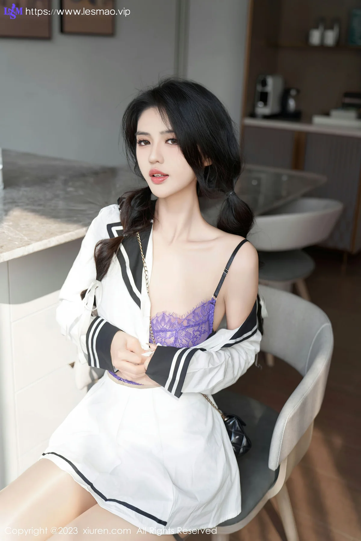 XiuRen 秀人 No.7526  浅浅Danny 紫色蕾丝内衣性感写真3 - 46