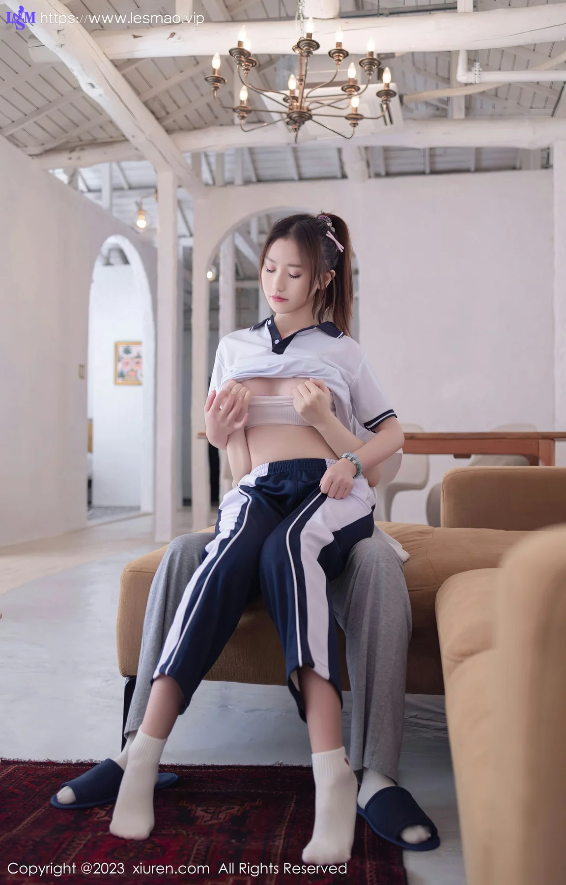 XiuRen 秀人 No.7528  杏子Yada 普蓝色学妹制服日本旅拍3 - 44