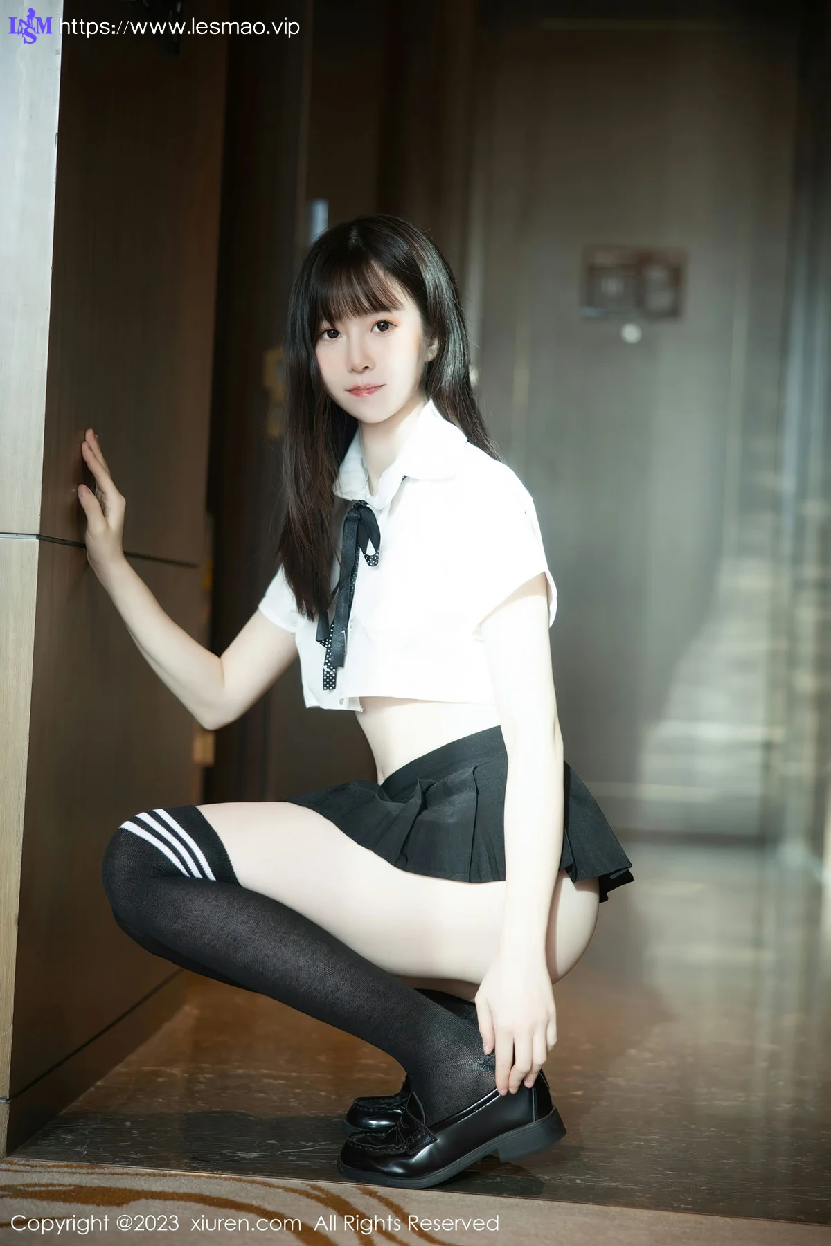 XiuRen 秀人 No.7534  林悠悠 黑色长筒袜性感写真3 - 13