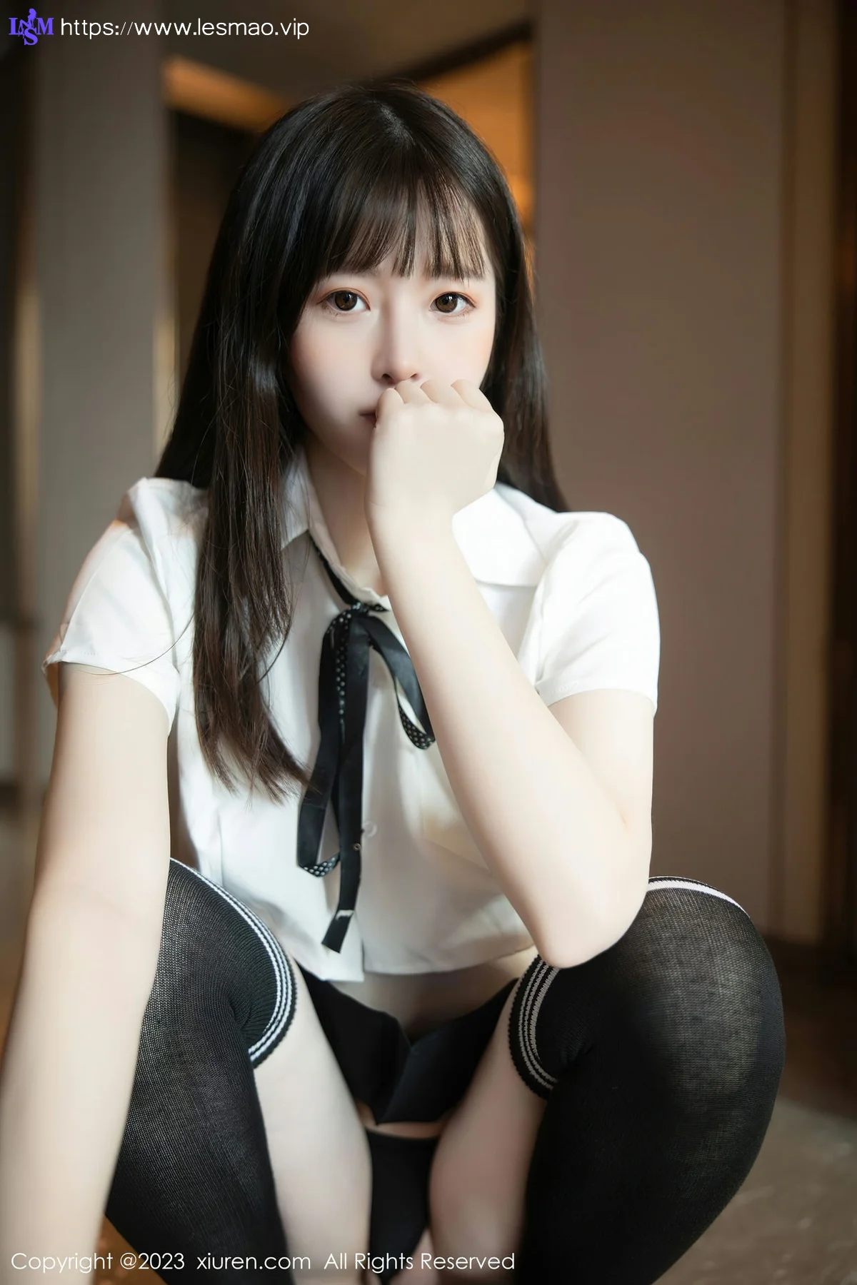 XiuRen 秀人 No.7534  林悠悠 黑色长筒袜性感写真3 - 17